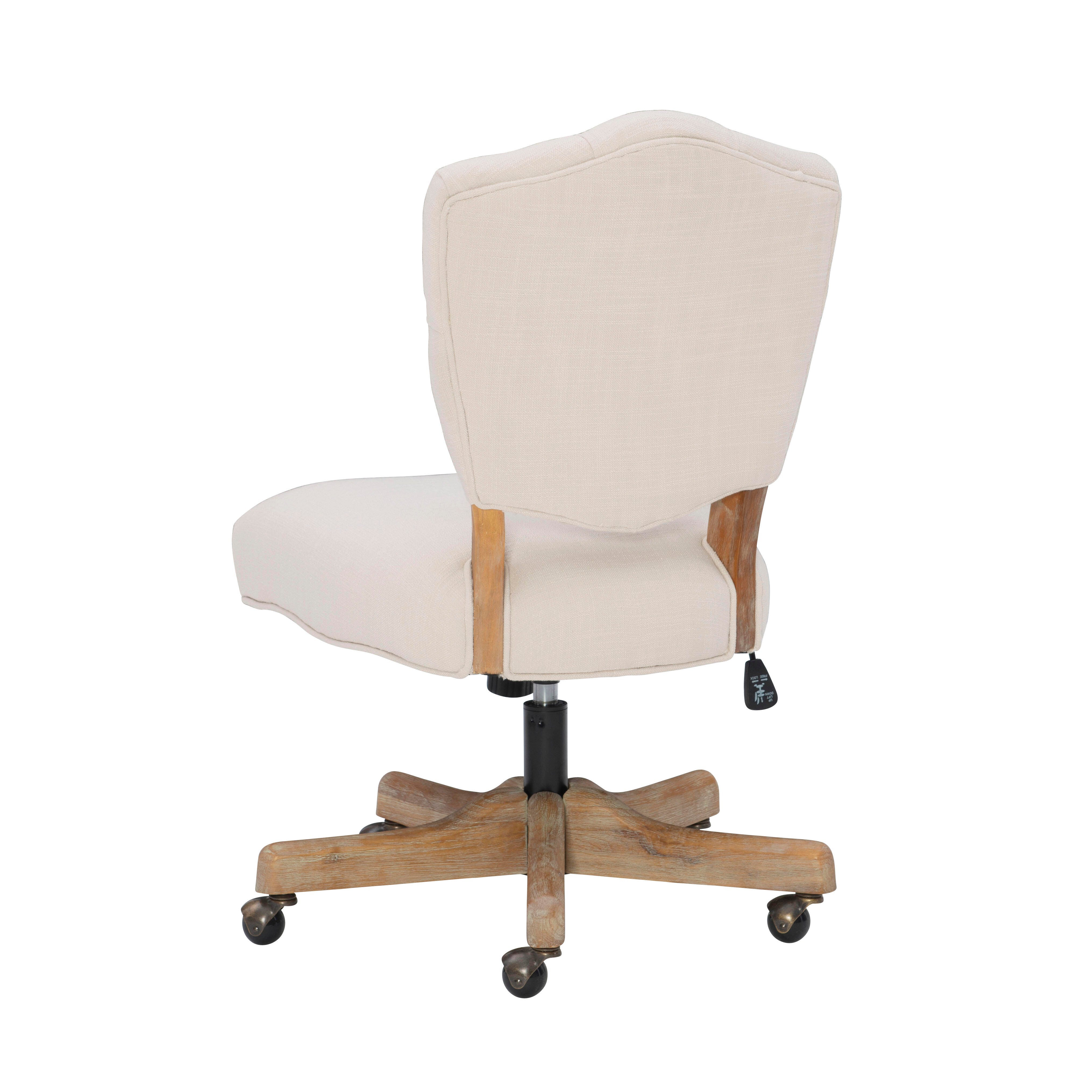 Linon Kelsey Office Chair, Cream, large