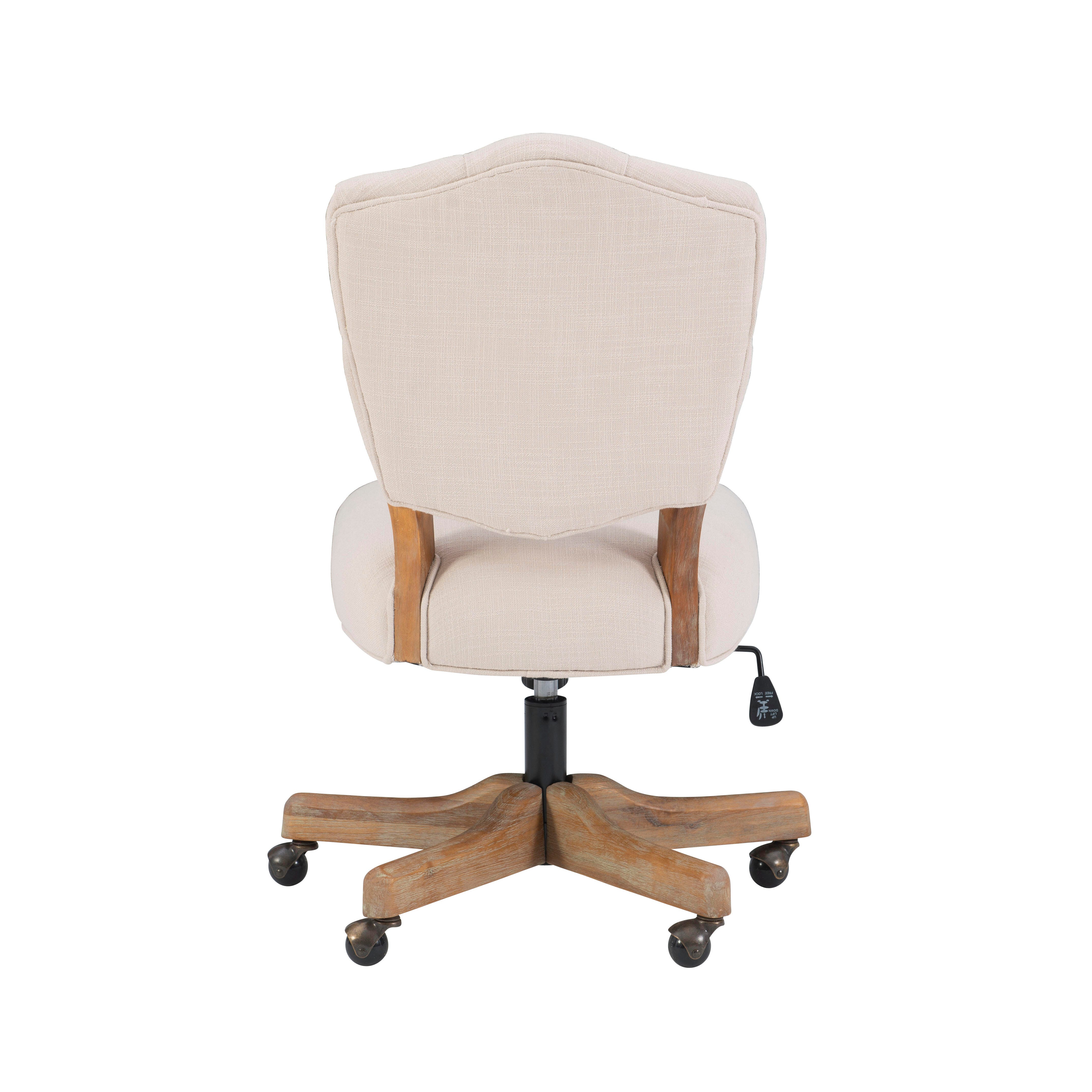 Linon Kelsey Office Chair, Cream, large