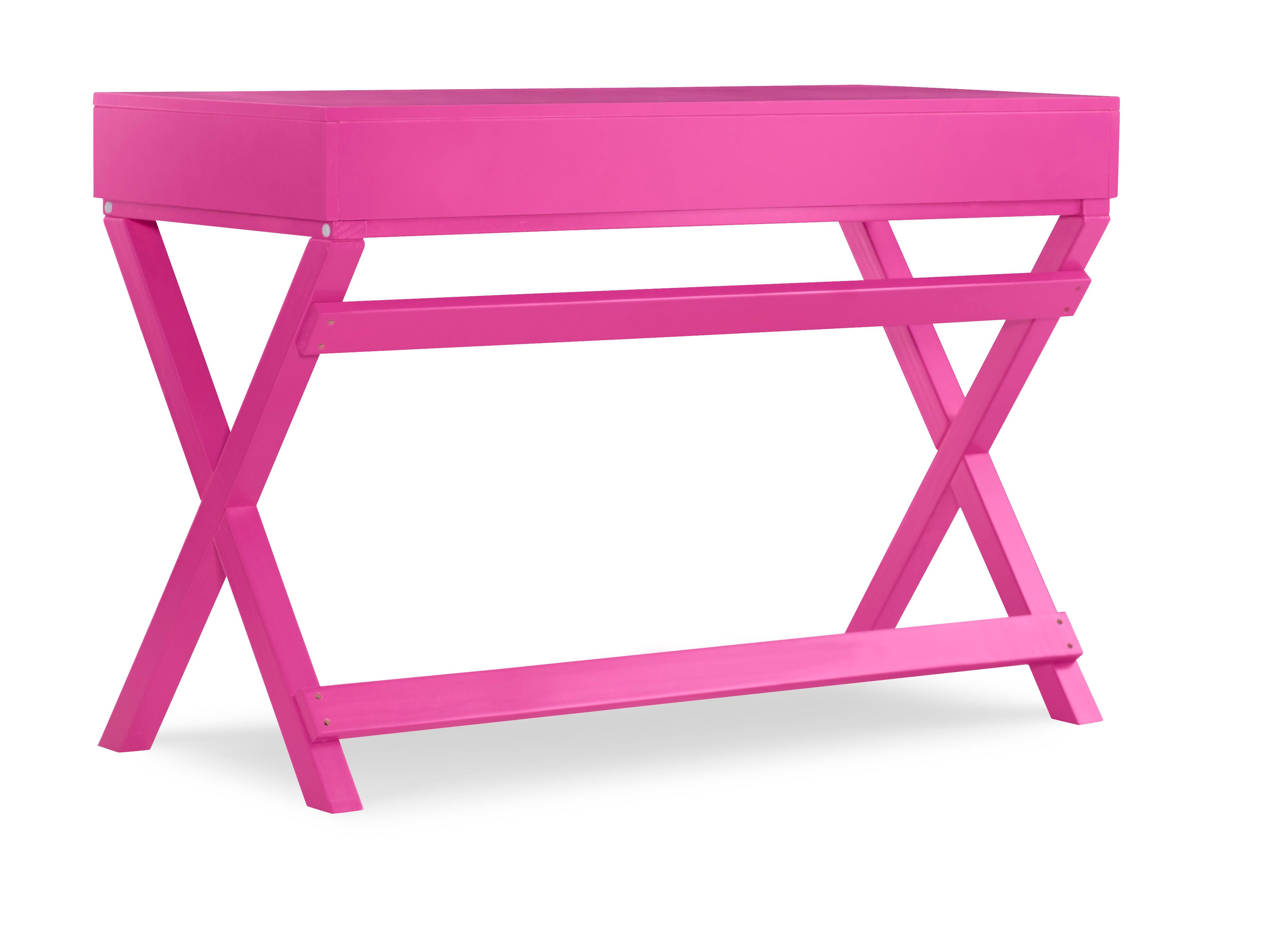 Linon Paige Desk, Raspberry Pink, large