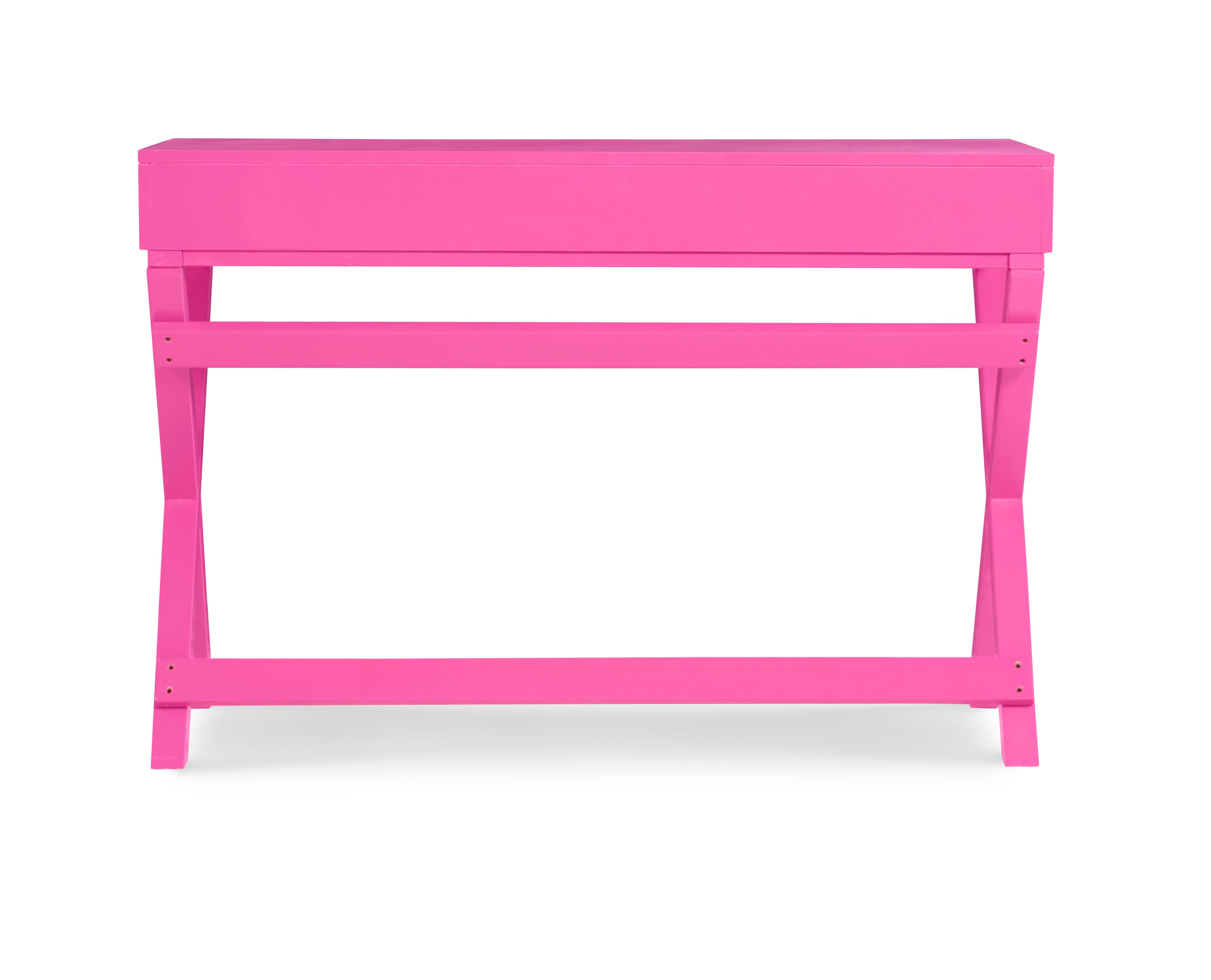 Linon Paige Desk, Raspberry Pink, large