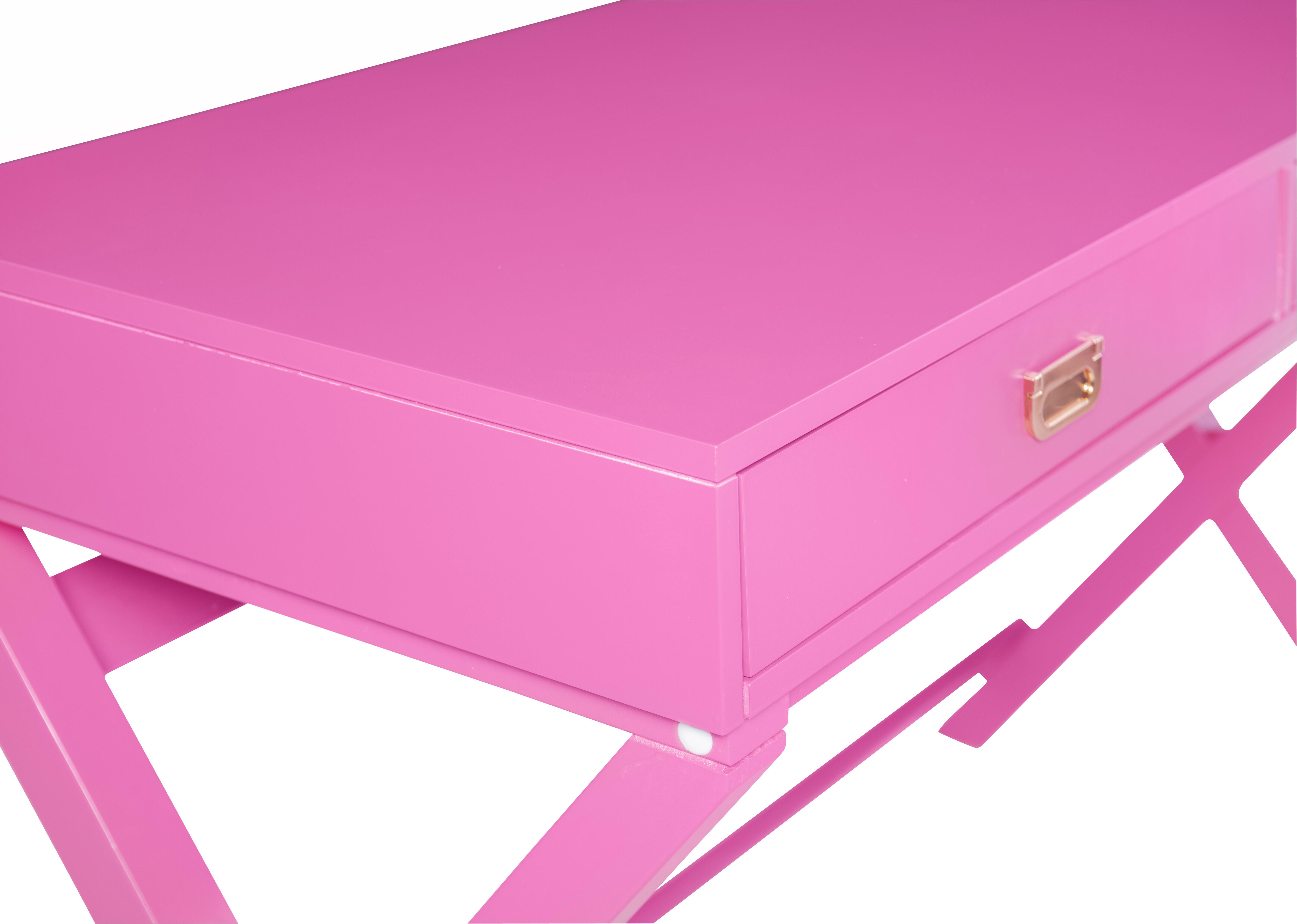 Linon Paige Desk, Raspberry Pink, large