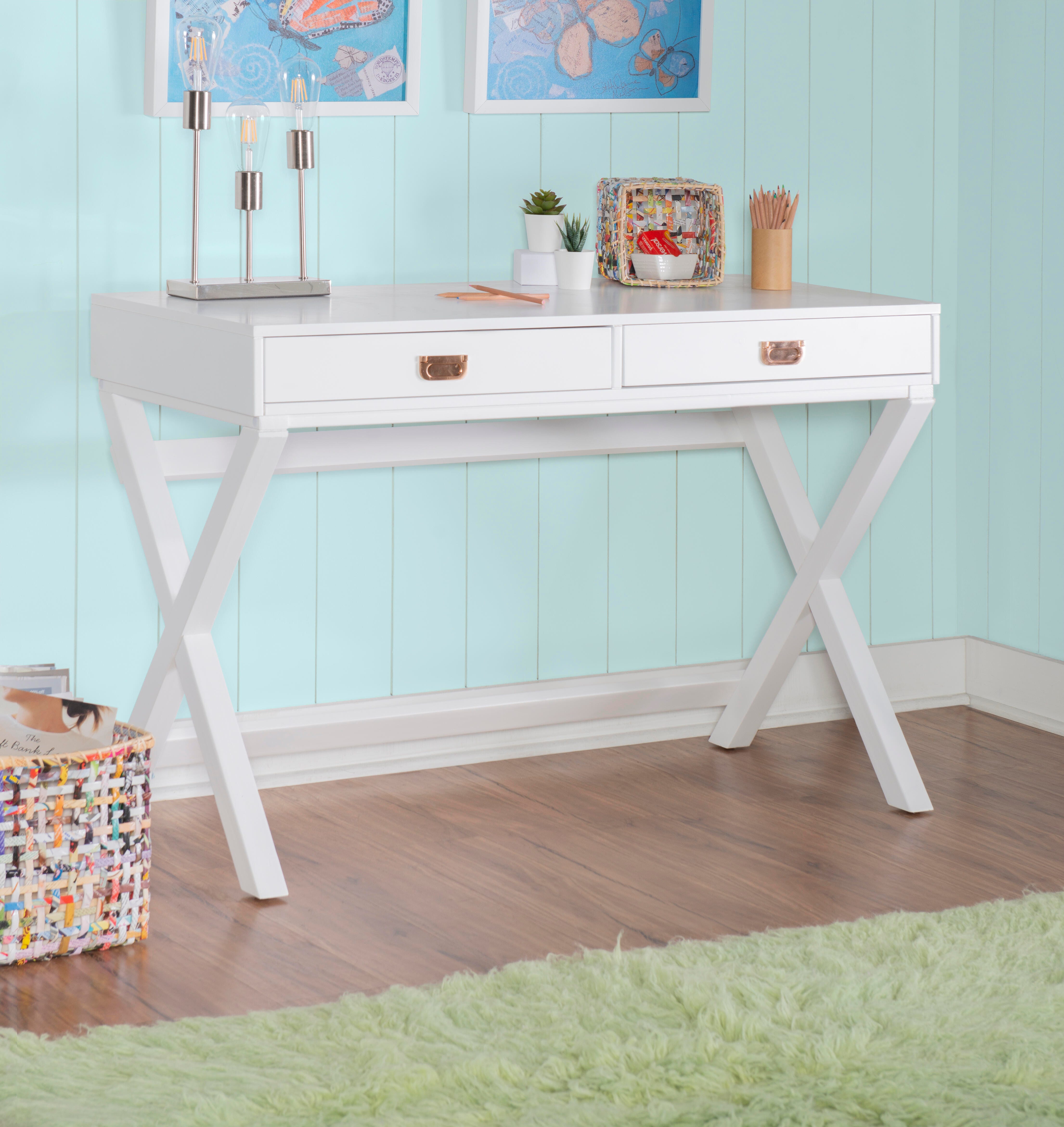 Linon Paige Desk, White, large