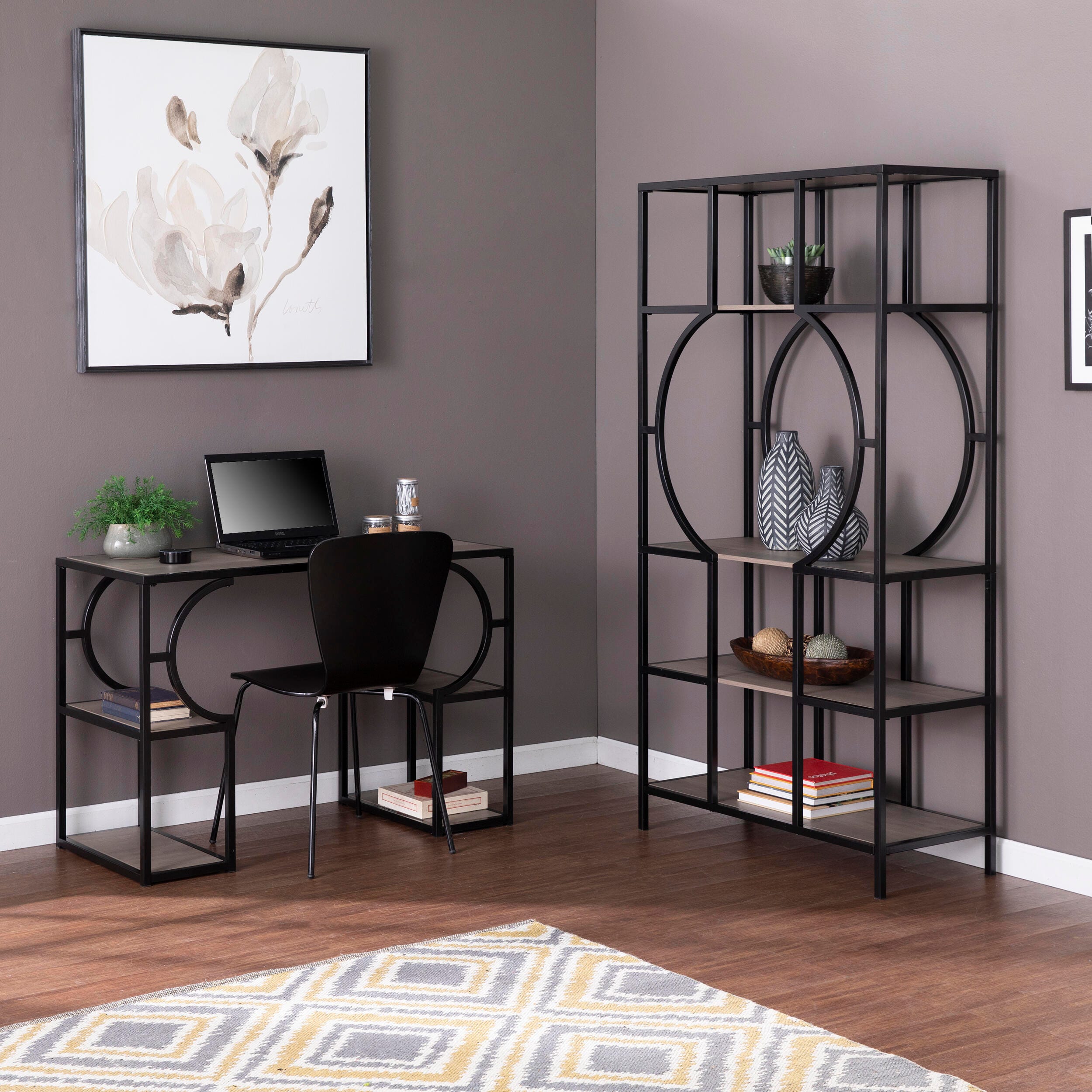 Southern Enterprises Upton 5-Tier Bookcase, , large