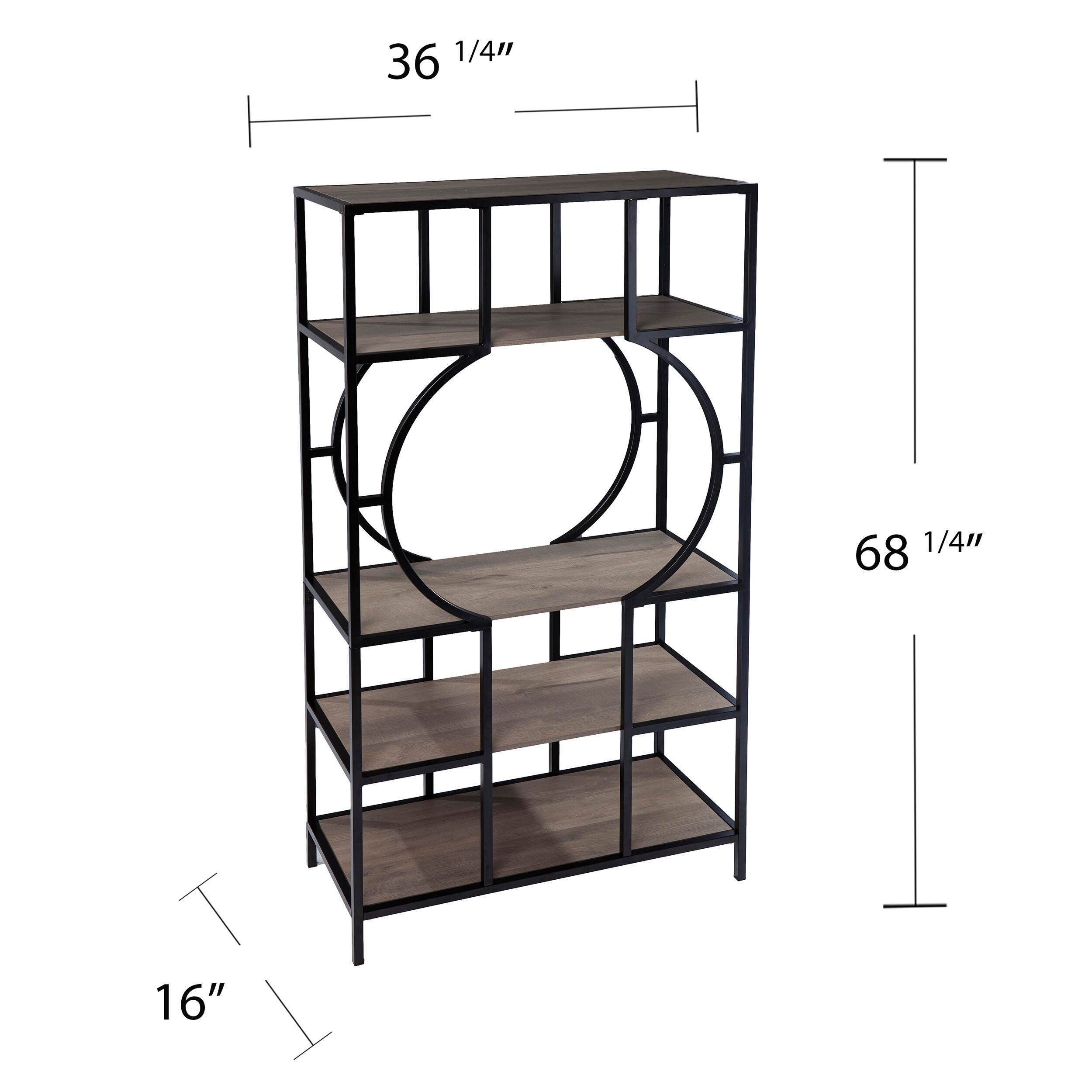 Southern Enterprises Upton 5-Tier Bookcase, , large