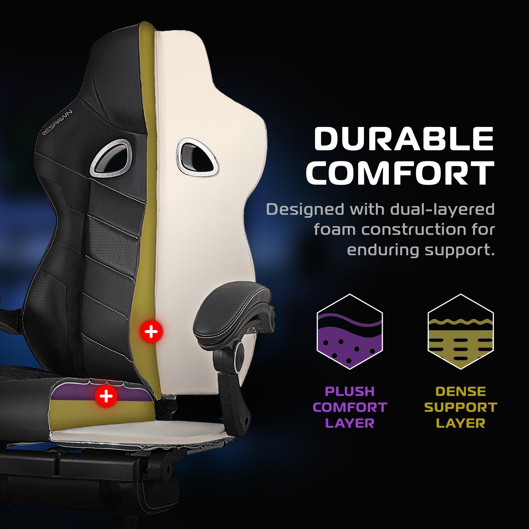 RESPAWN 110 Pro Gaming Chair, Gray, large