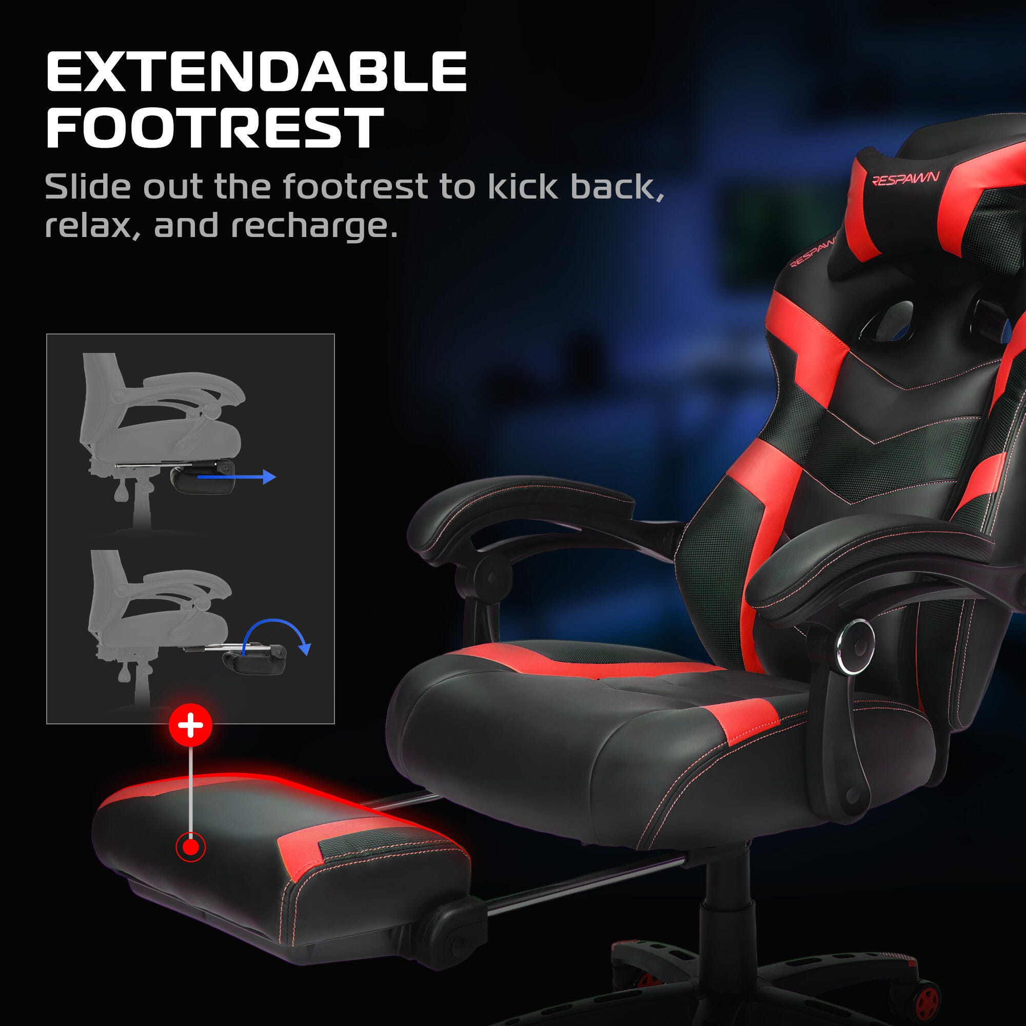 RESPAWN 110 Pro Gaming Chair, Red, large