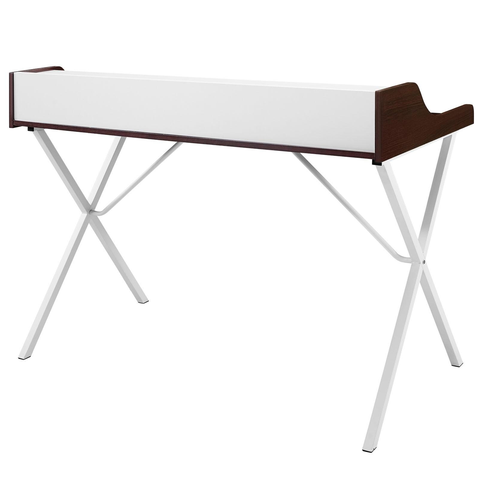 Modway Bin Office Desk, Cherry, large