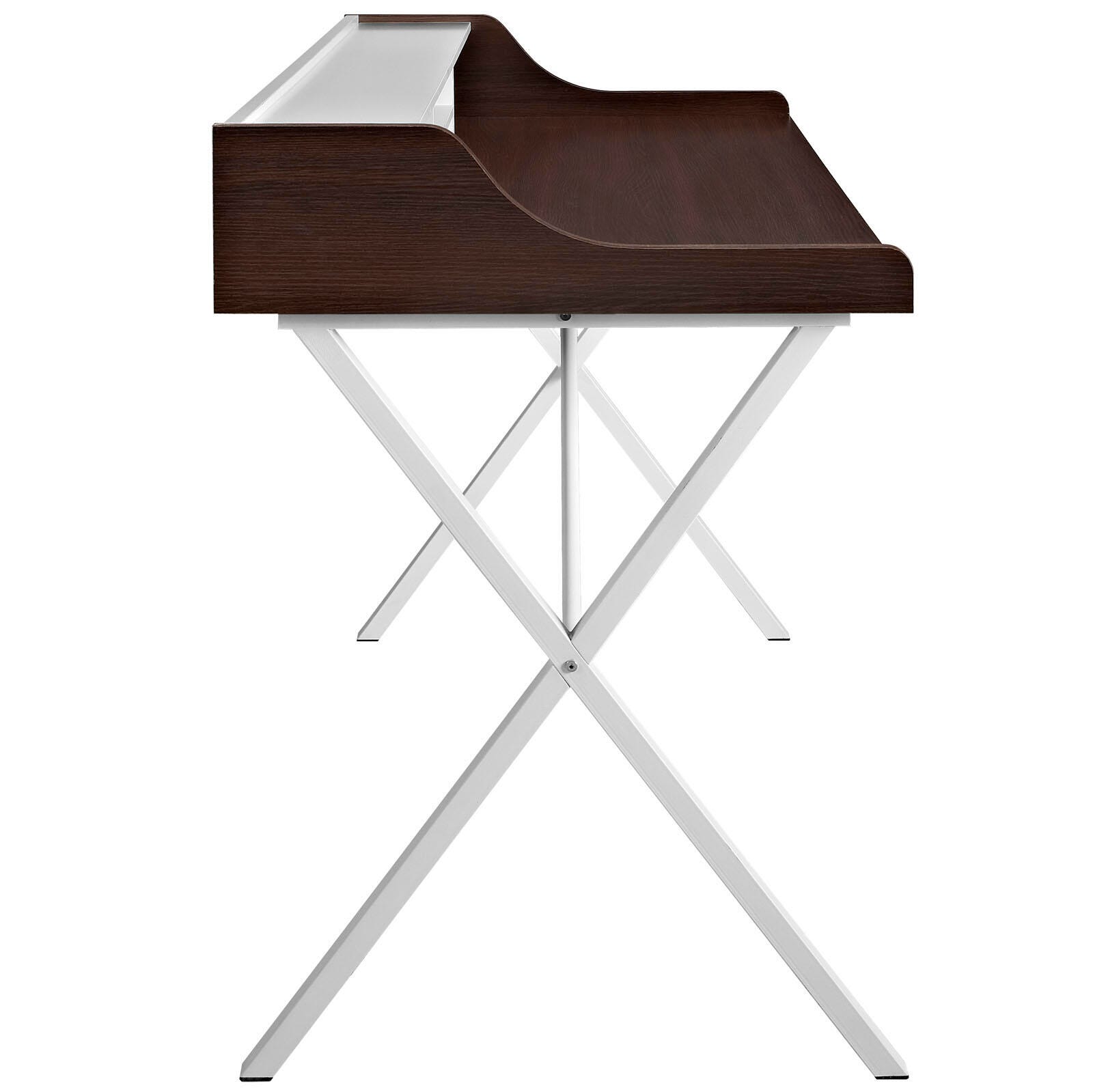 Modway Bin Office Desk, Cherry, large