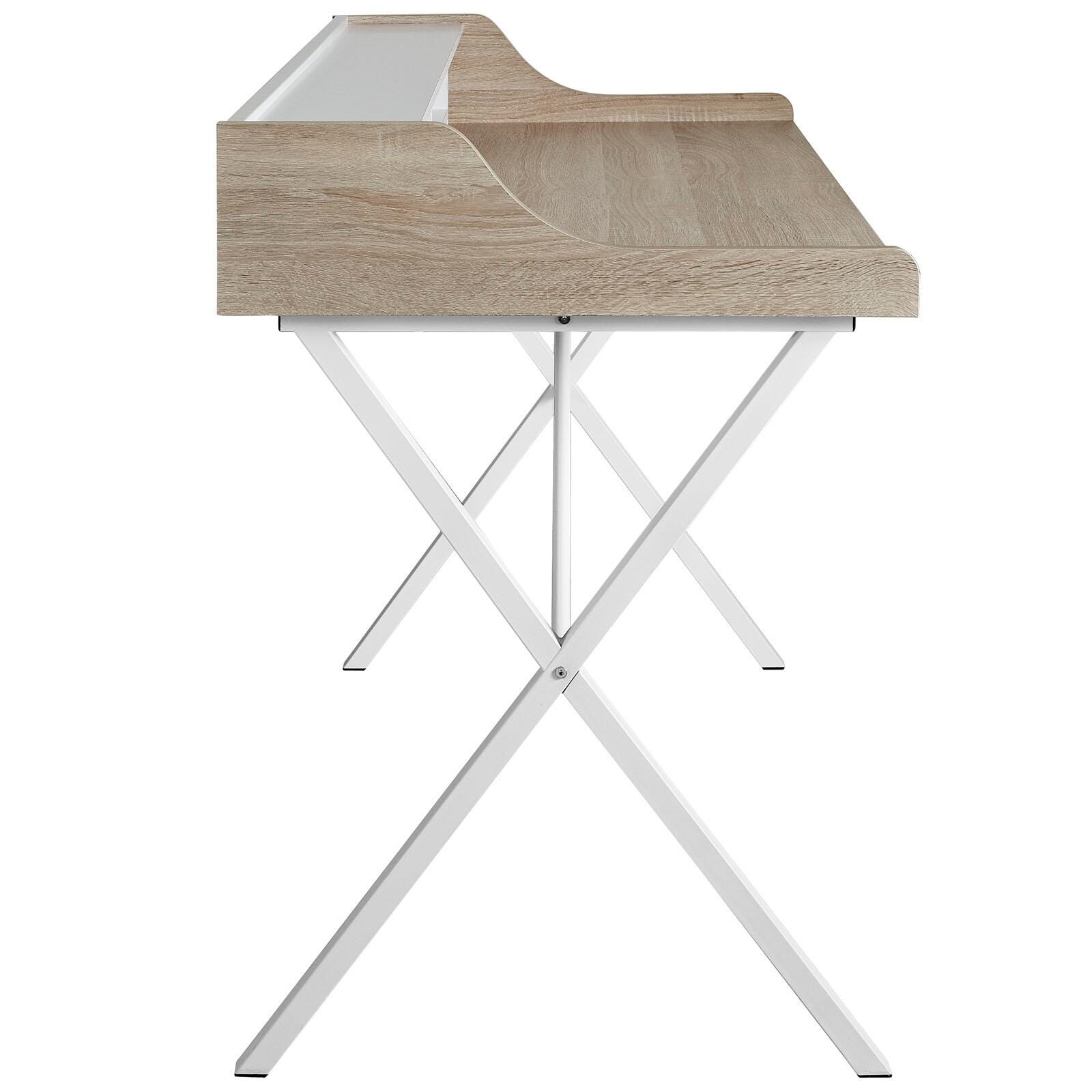 Modway Bin Office Desk, Oak, large