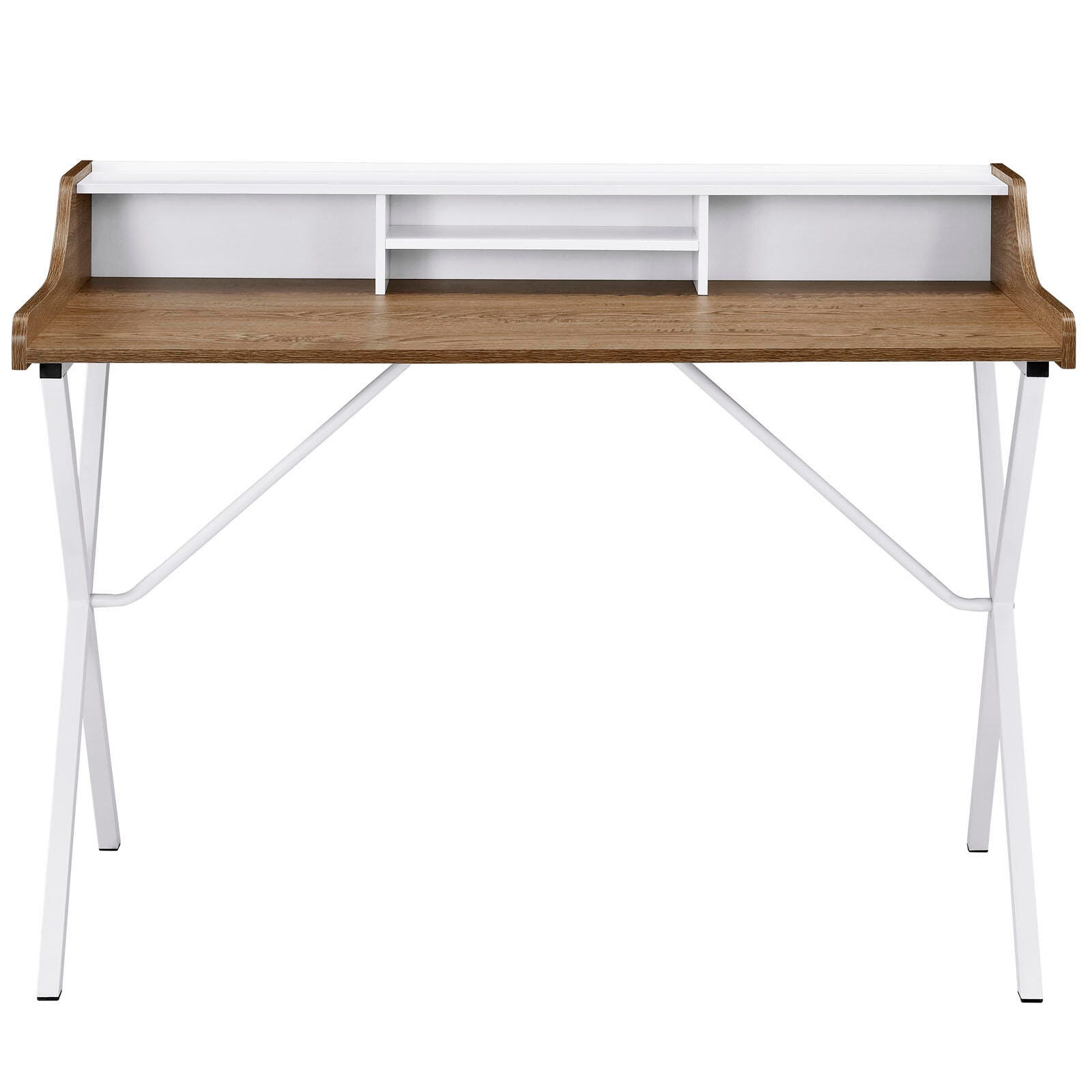Modway Bin Office Desk, Walnut, large