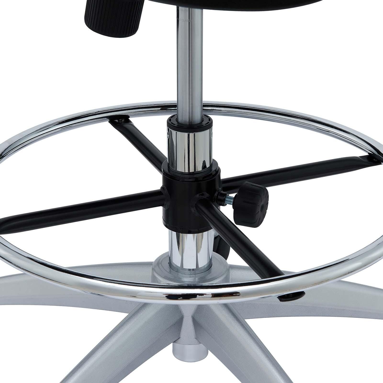 Modway Attainment Vinyl Drafting Chair, Brown, large