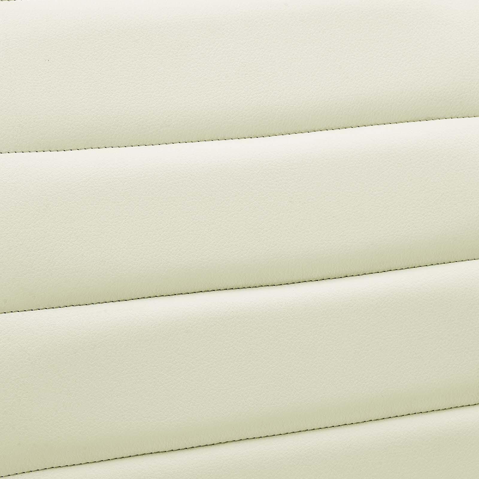Modway Ripple Armless Mid Back Vinyl Office Chair, White, large