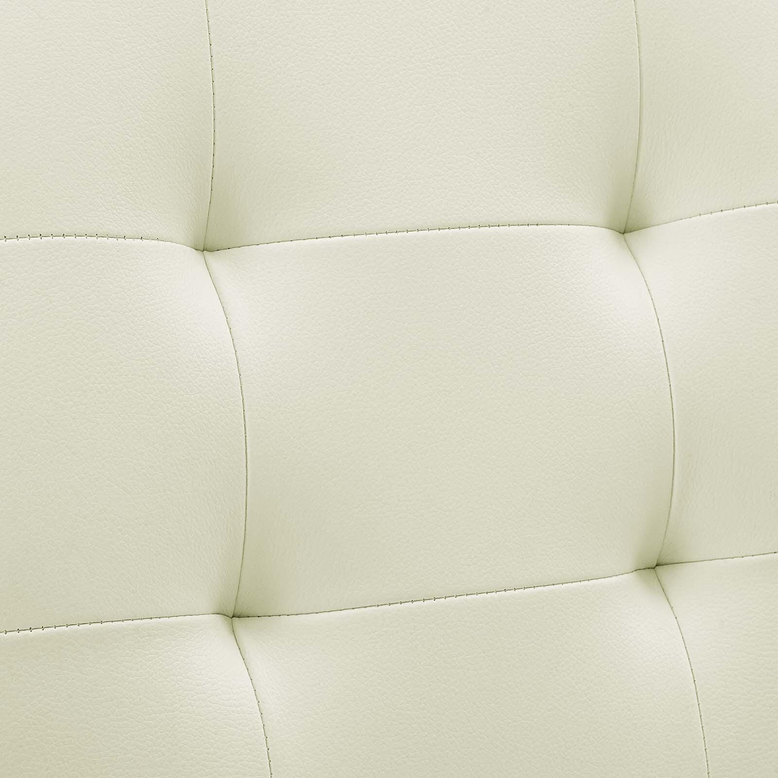 Modway Prim Armless Mid Back Office Chair, White, large