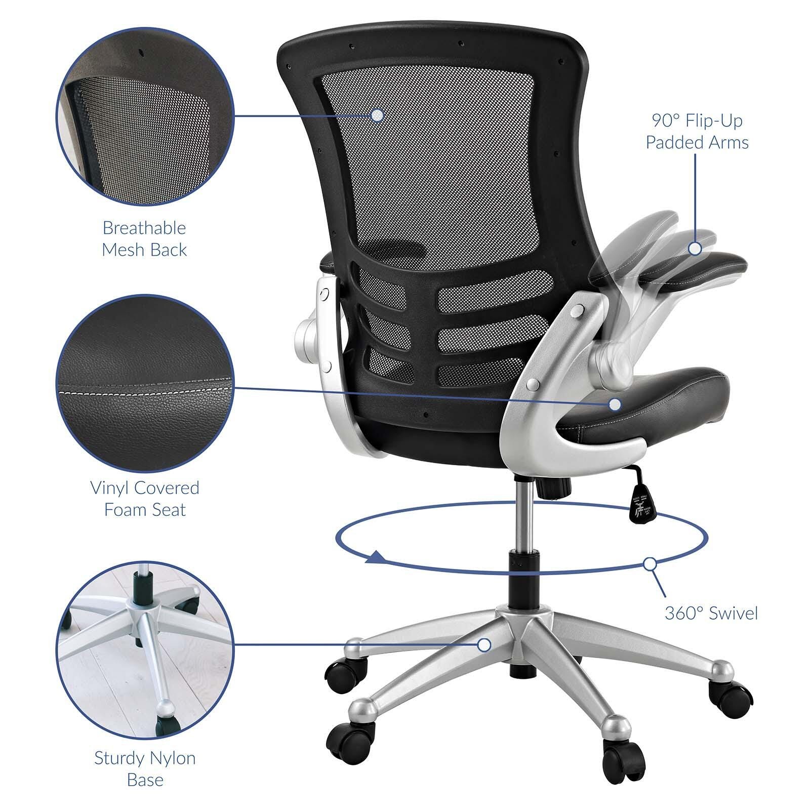 Modway Attainment Office Chair, Black, large