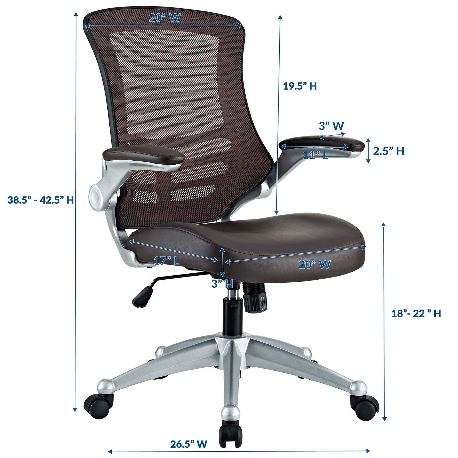 Modway Attainment Office Chair, Brown, large