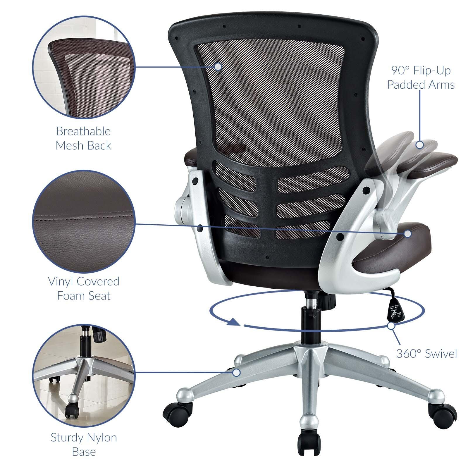 Modway Attainment Office Chair, Brown, large