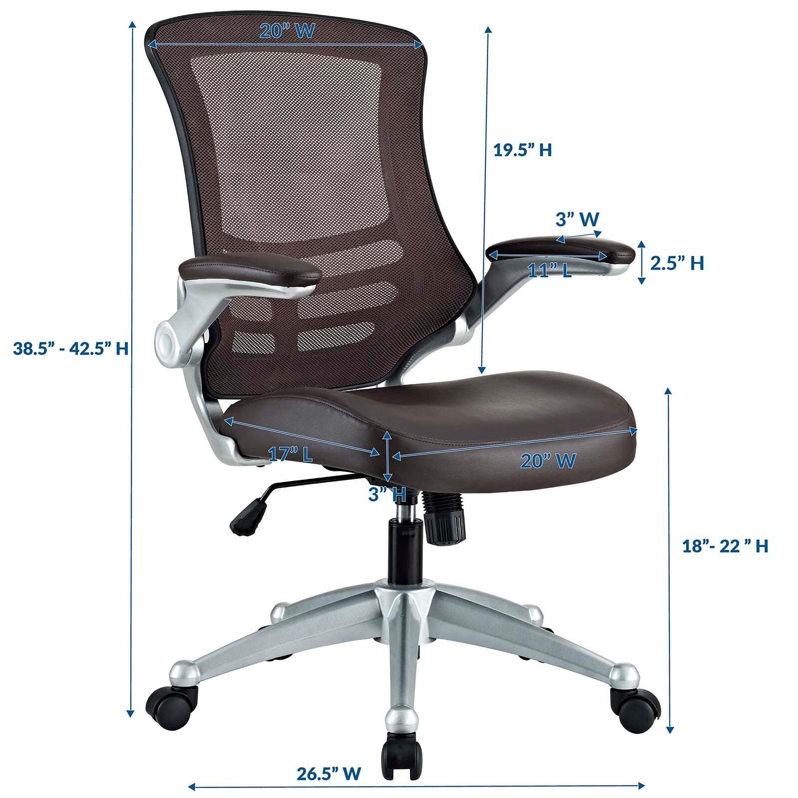 Modway Attainment Office Chair, Brown, large