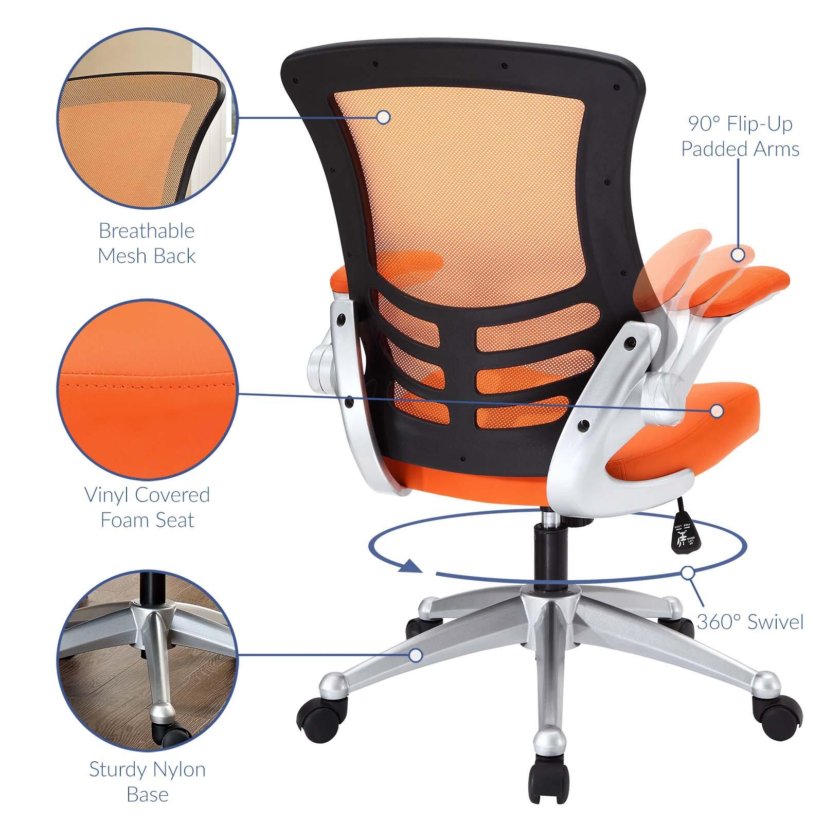 Modway Attainment Office Chair, Orange, large