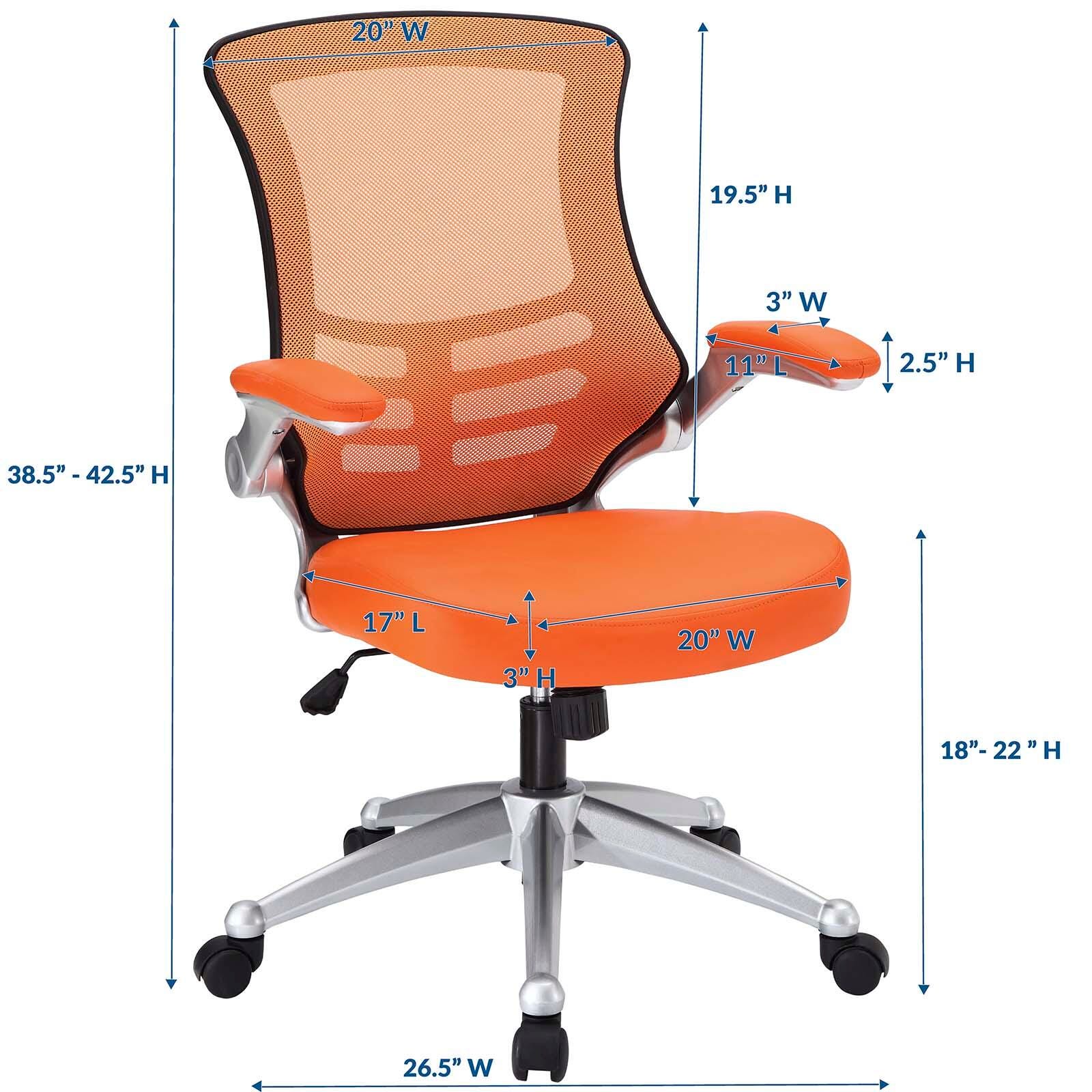 Modway Attainment Office Chair, Orange, large