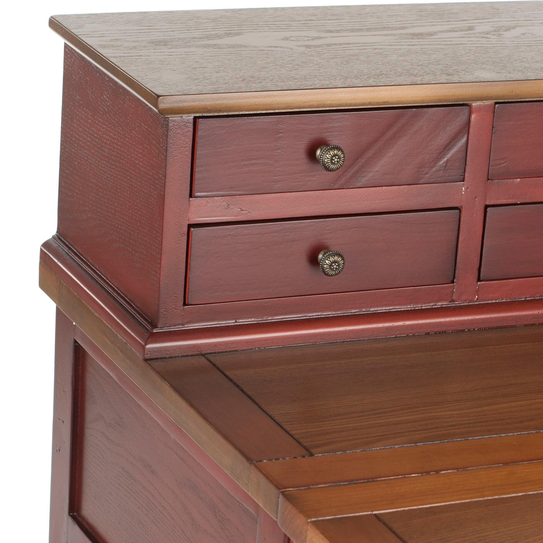 7 Drawer Fold Down Desk, , large