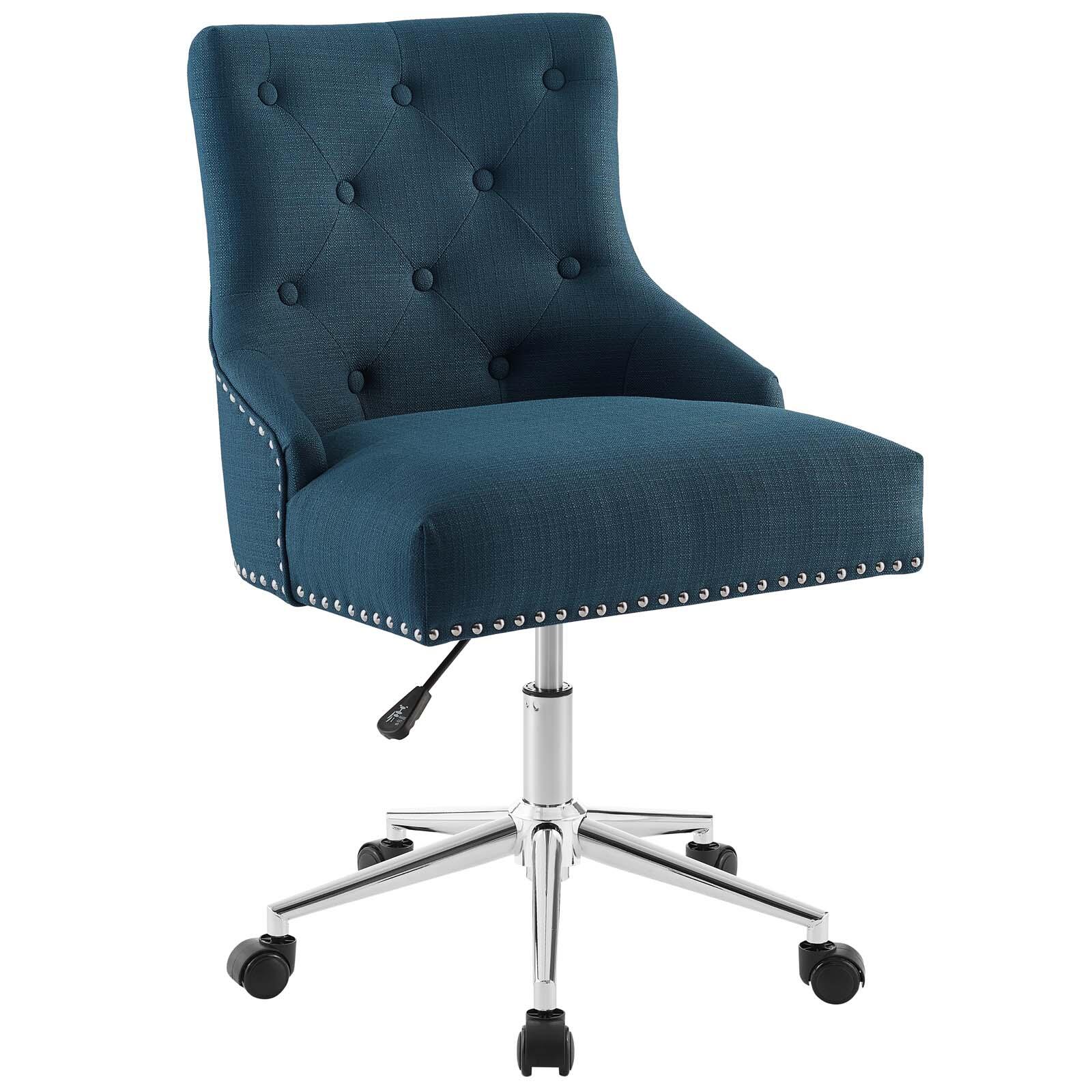 Modway Regent Tufted Button Swivel Upholstered Fabric Office Chair, , large