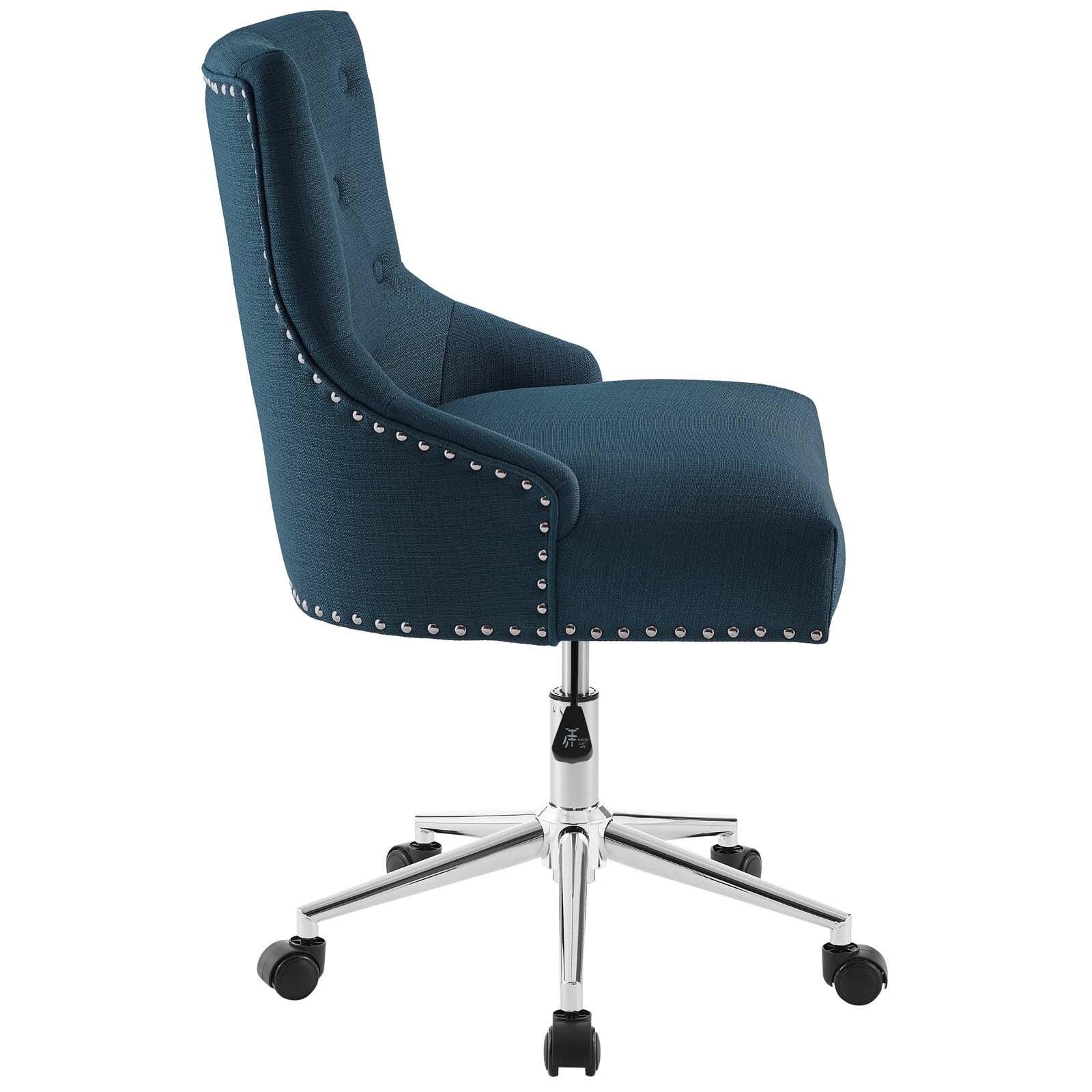 Modway Regent Tufted Button Swivel Upholstered Fabric Office Chair, , large