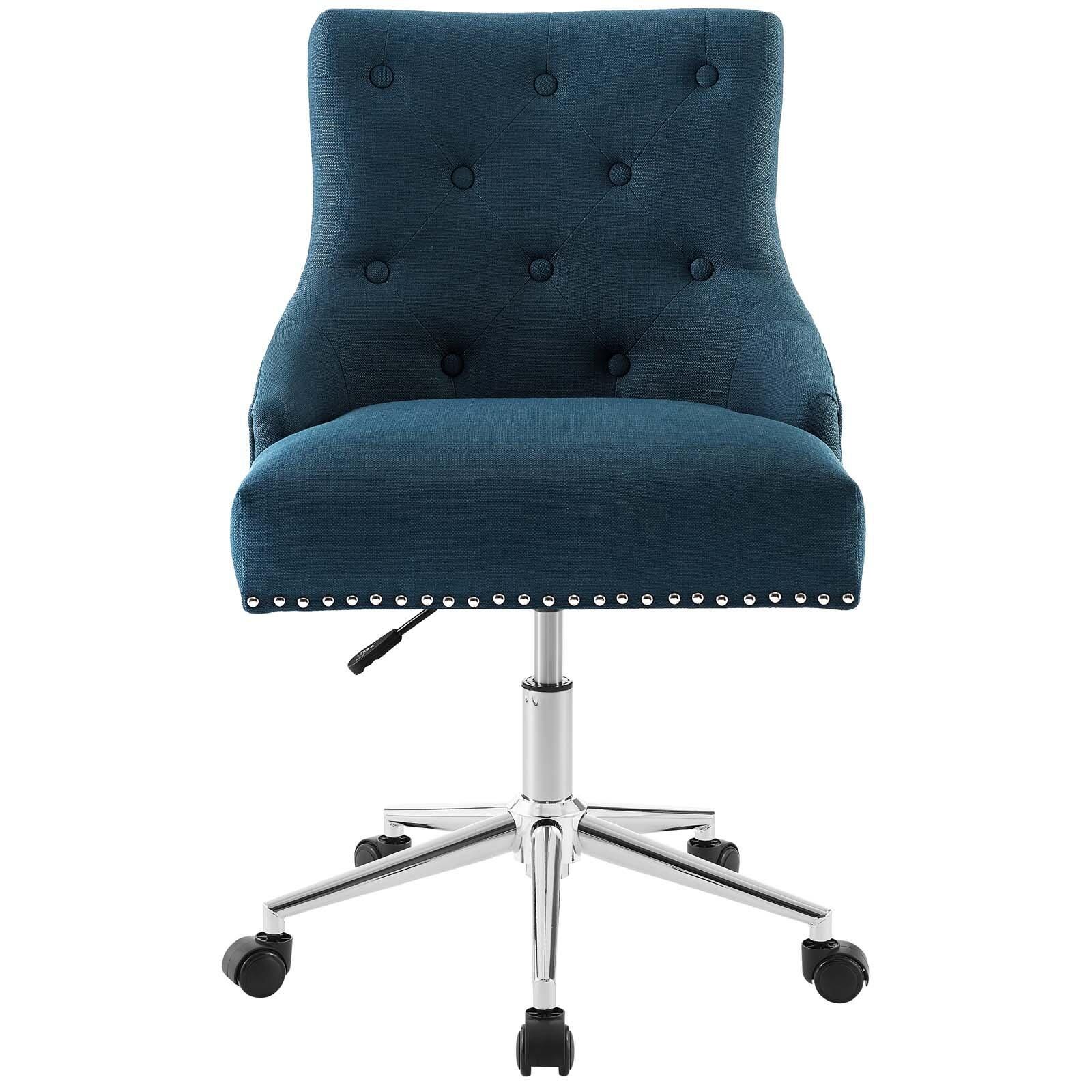 Modway Regent Tufted Button Swivel Upholstered Fabric Office Chair, , large