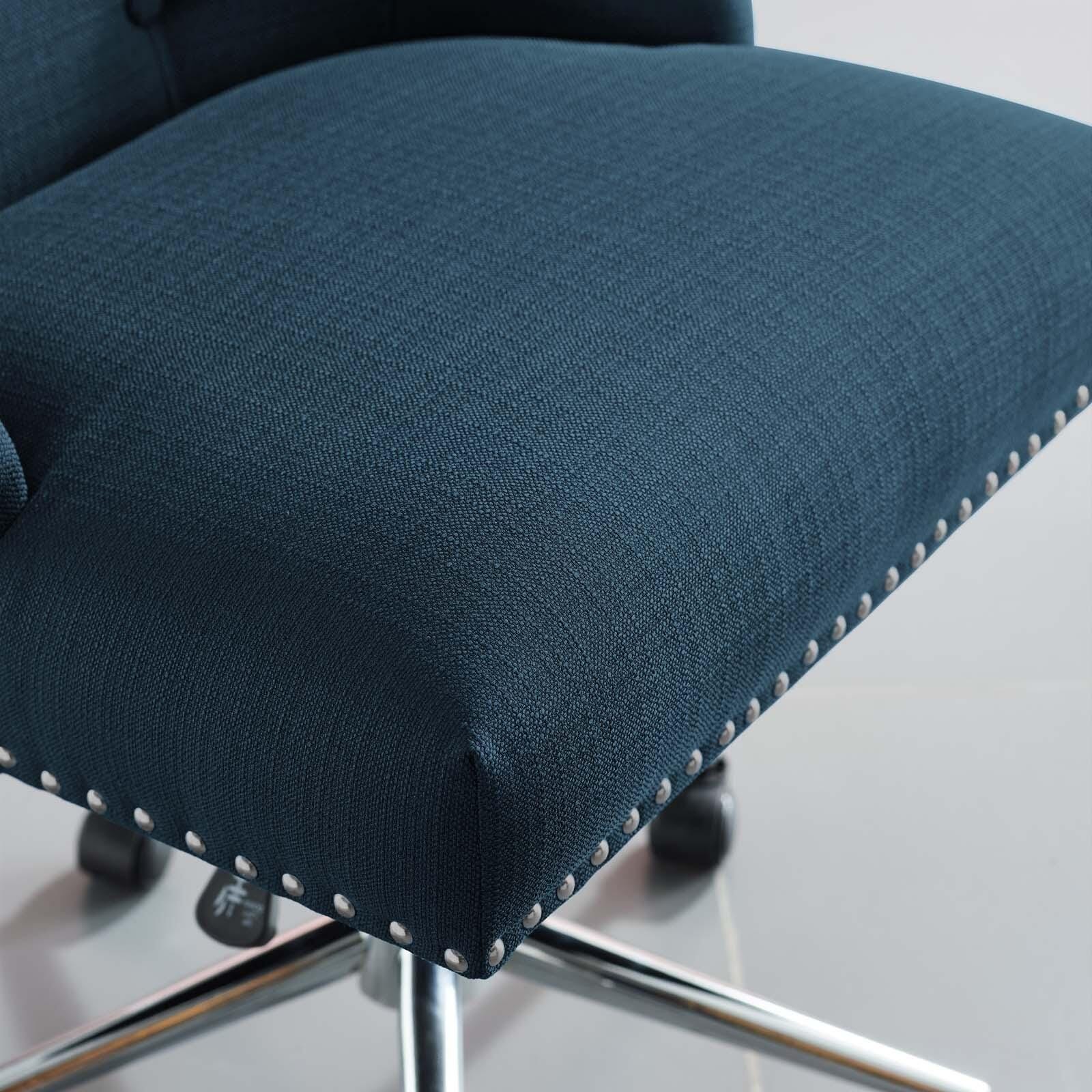 Modway Regent Tufted Button Swivel Upholstered Fabric Office Chair, , large