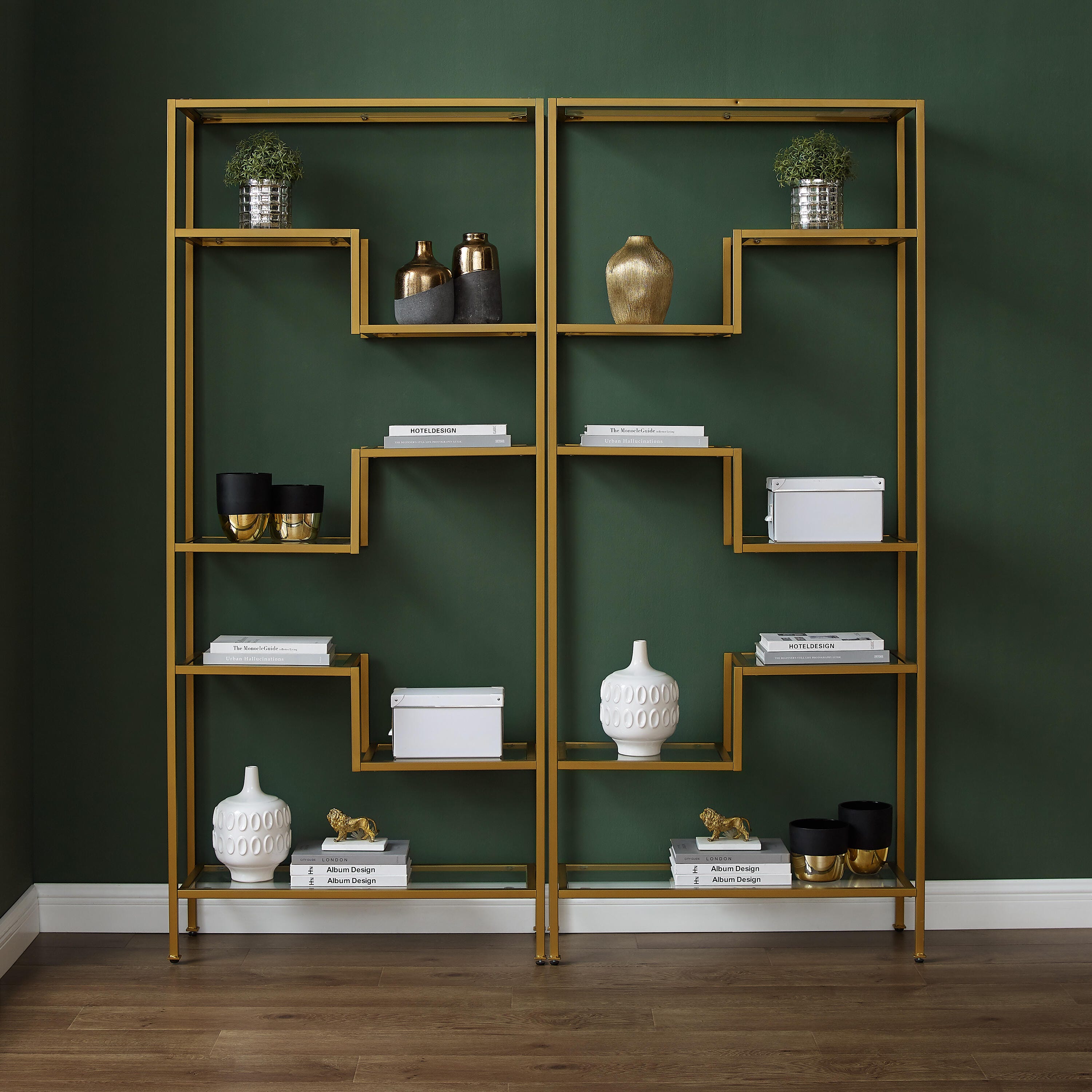Sloane 2pc Etagere Set, Gold, large