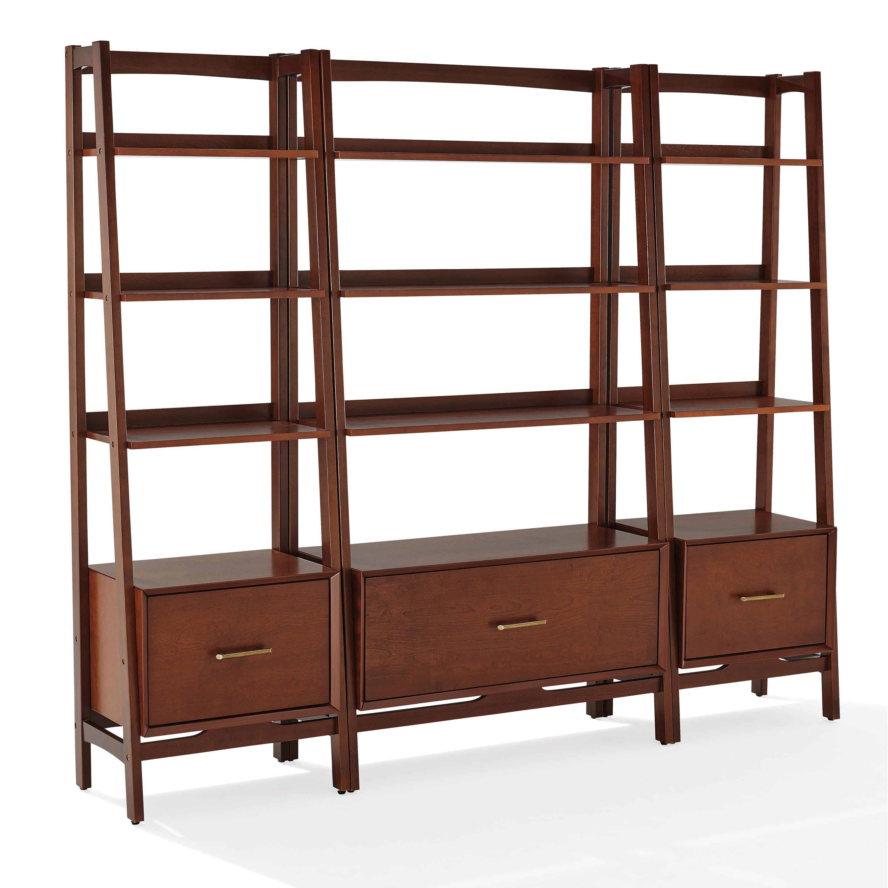 Landon 3Pc Etagere Set, Mahogany, large
