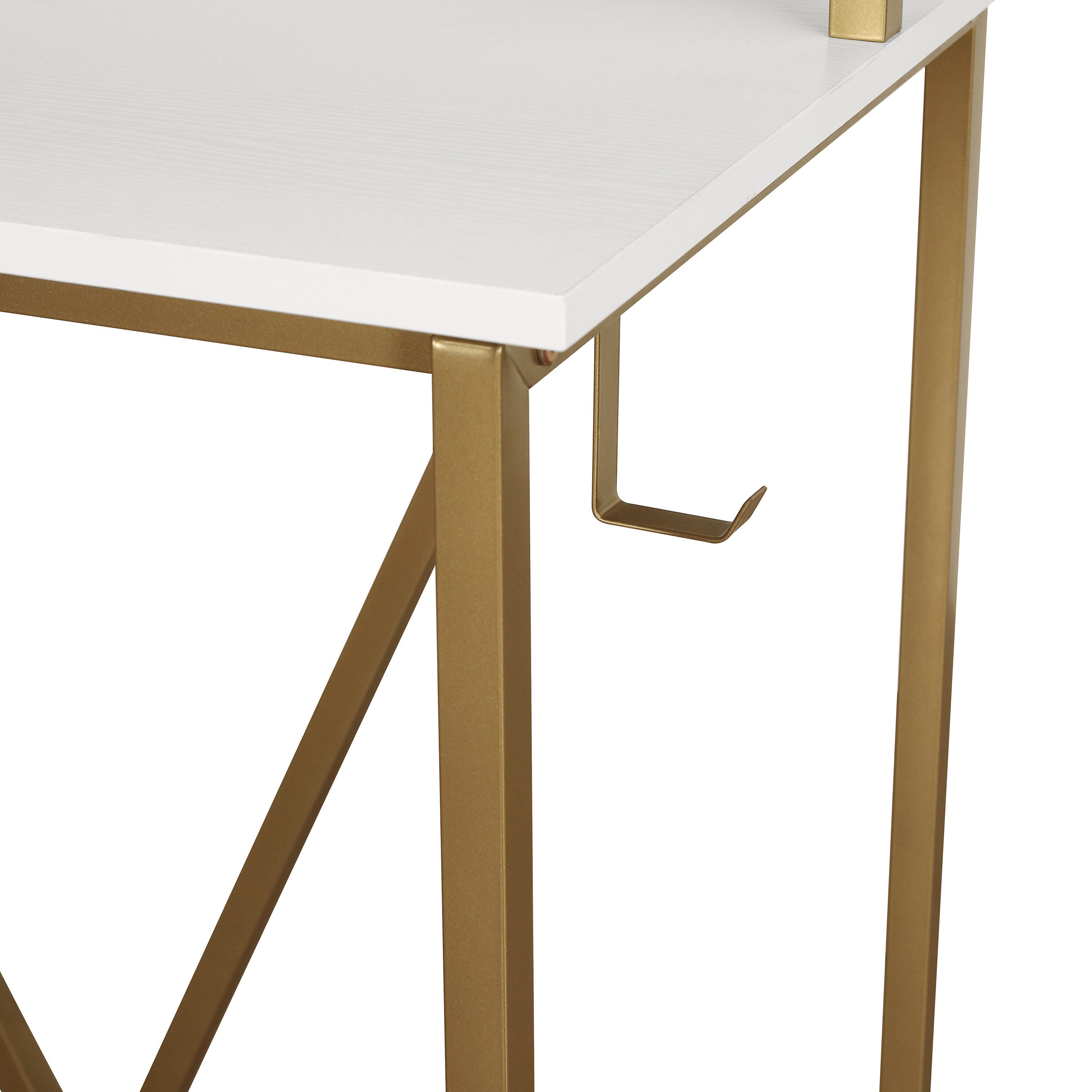 Techni Mobili Industrial Writing Desk, Gold, , large