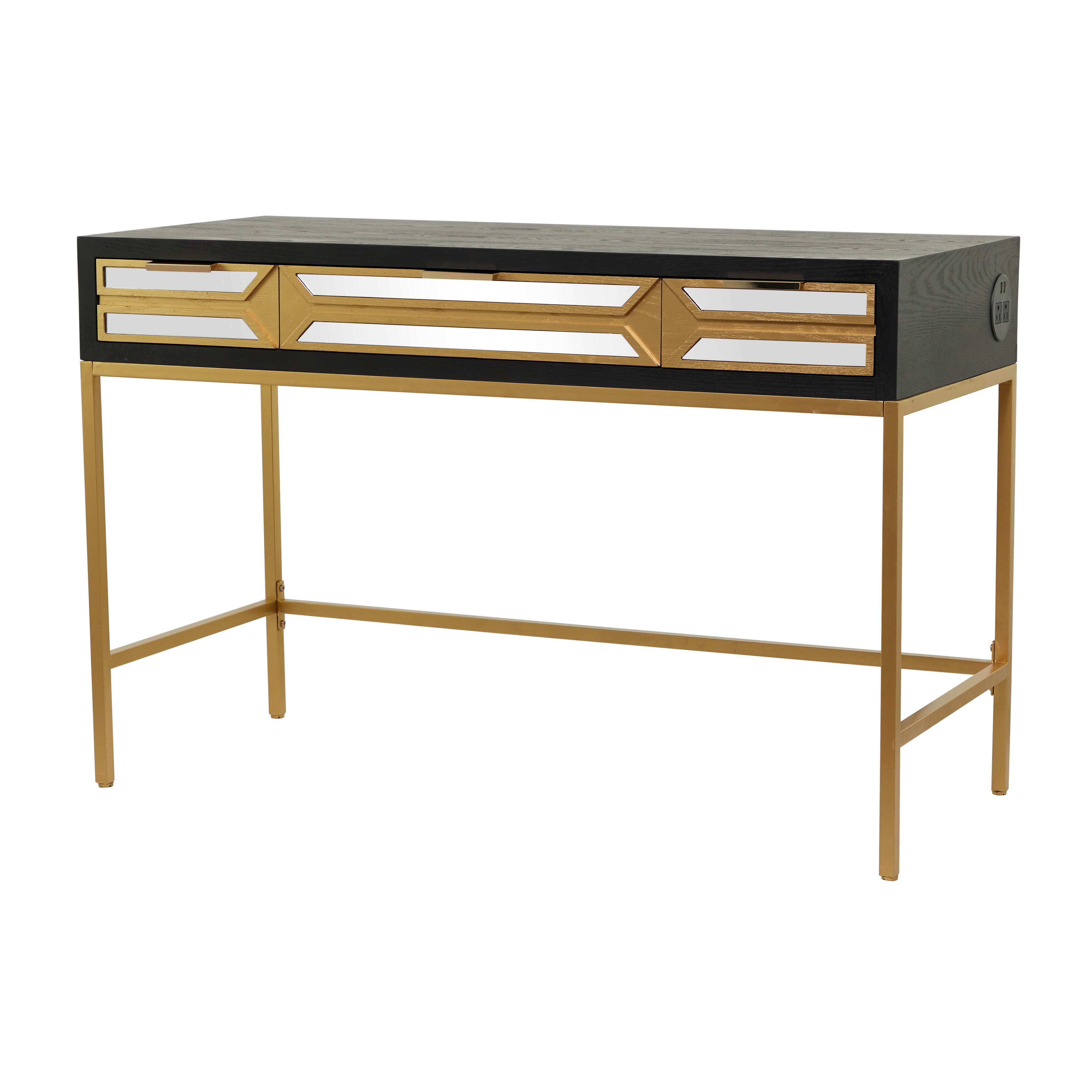 Bayberry Lane 46" Home Office Desk, Black, large