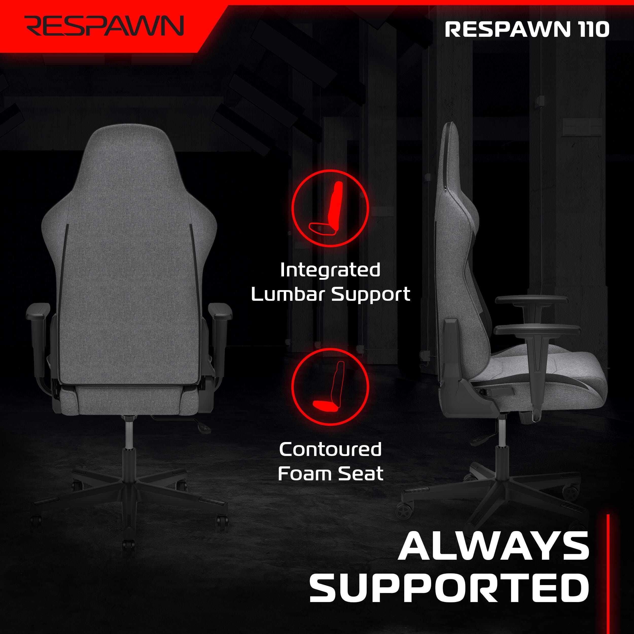 RESPAWN 110 Ergonomic Gaming Chair, , large