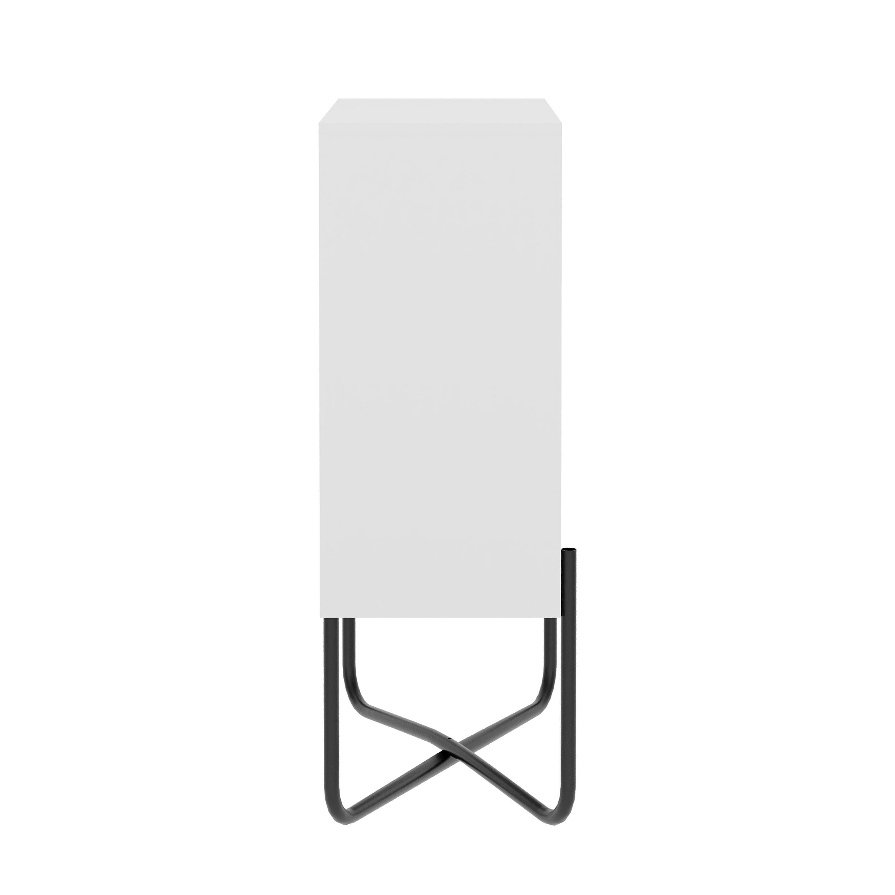 Techni Mobili Geometric Bookcase, White, large