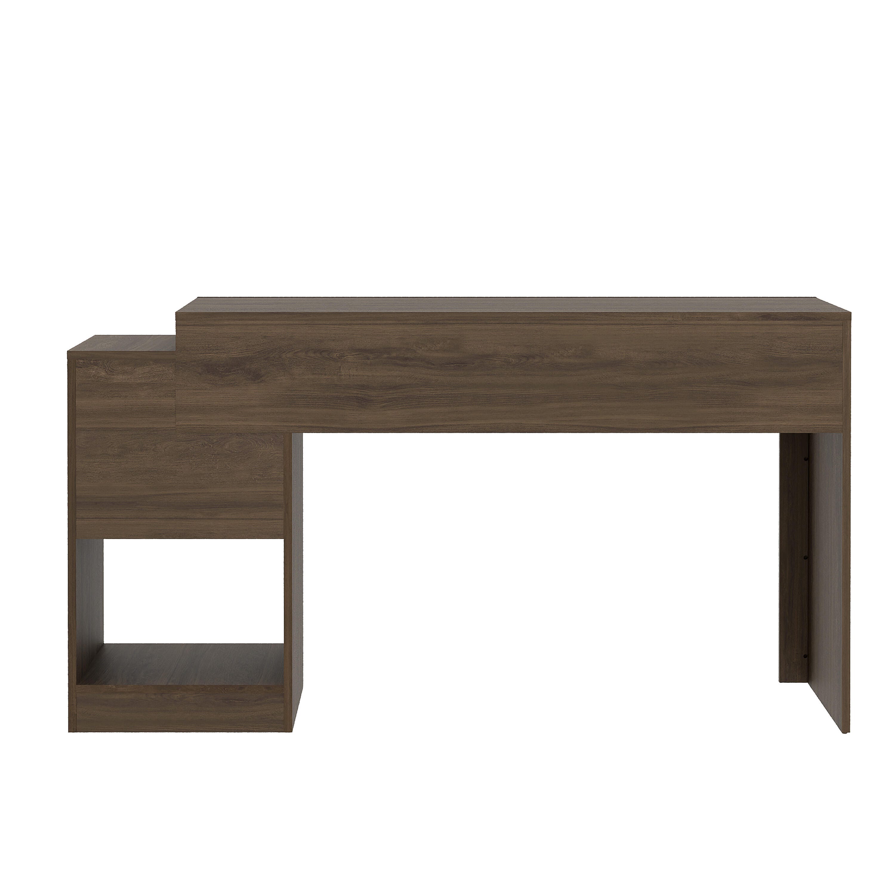 Techni Mobili 47" Expandable Home Office Desk, Walnut, large