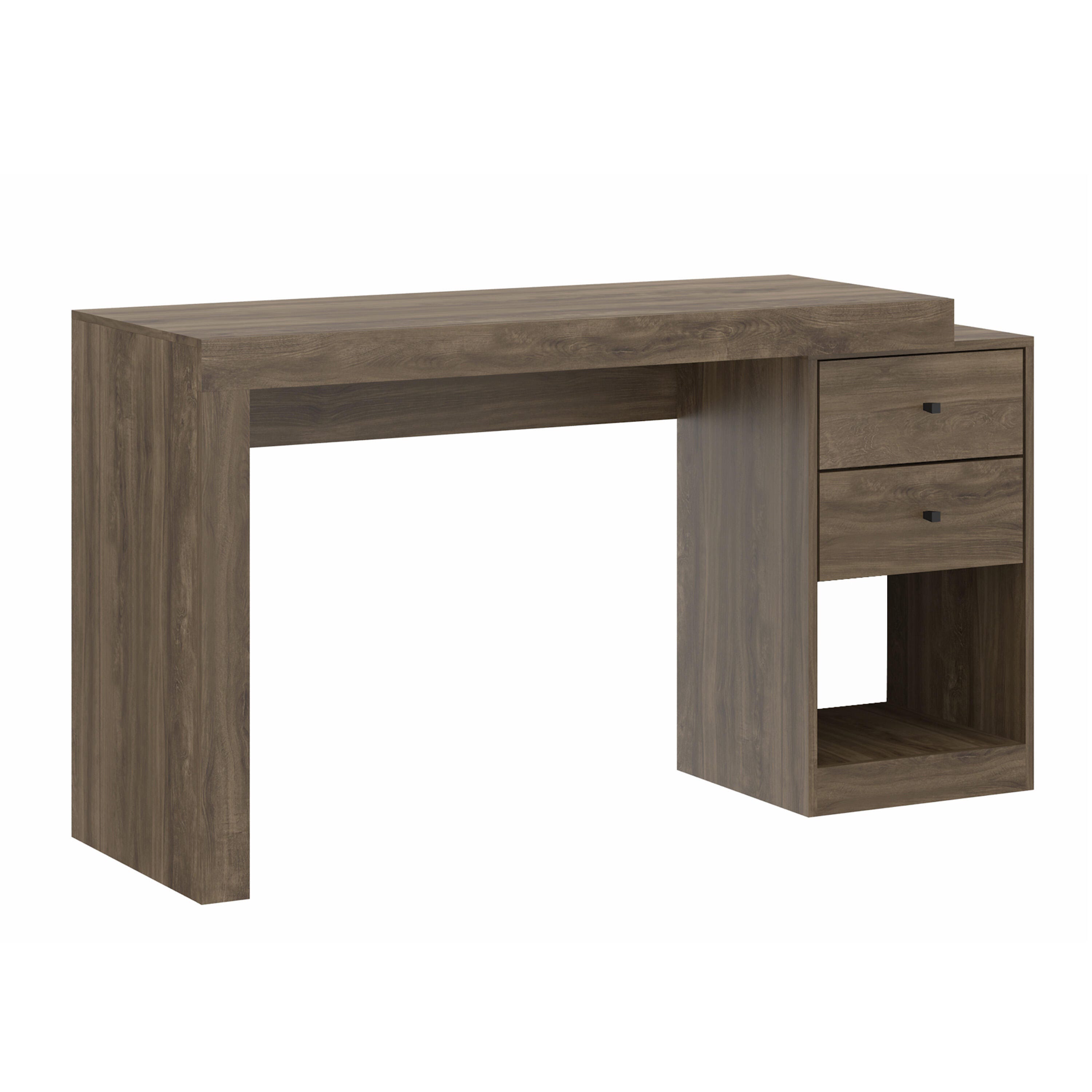 Techni Mobili 47" Expandable Home Office Desk, Walnut, large