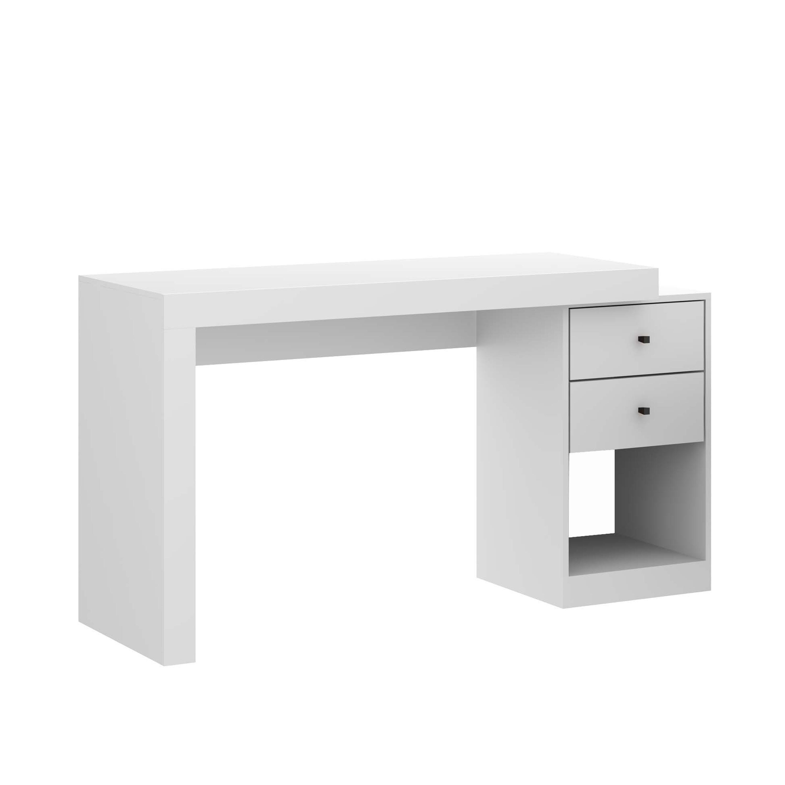 Techni Mobili 47" Expandable Home Office Desk, White, large