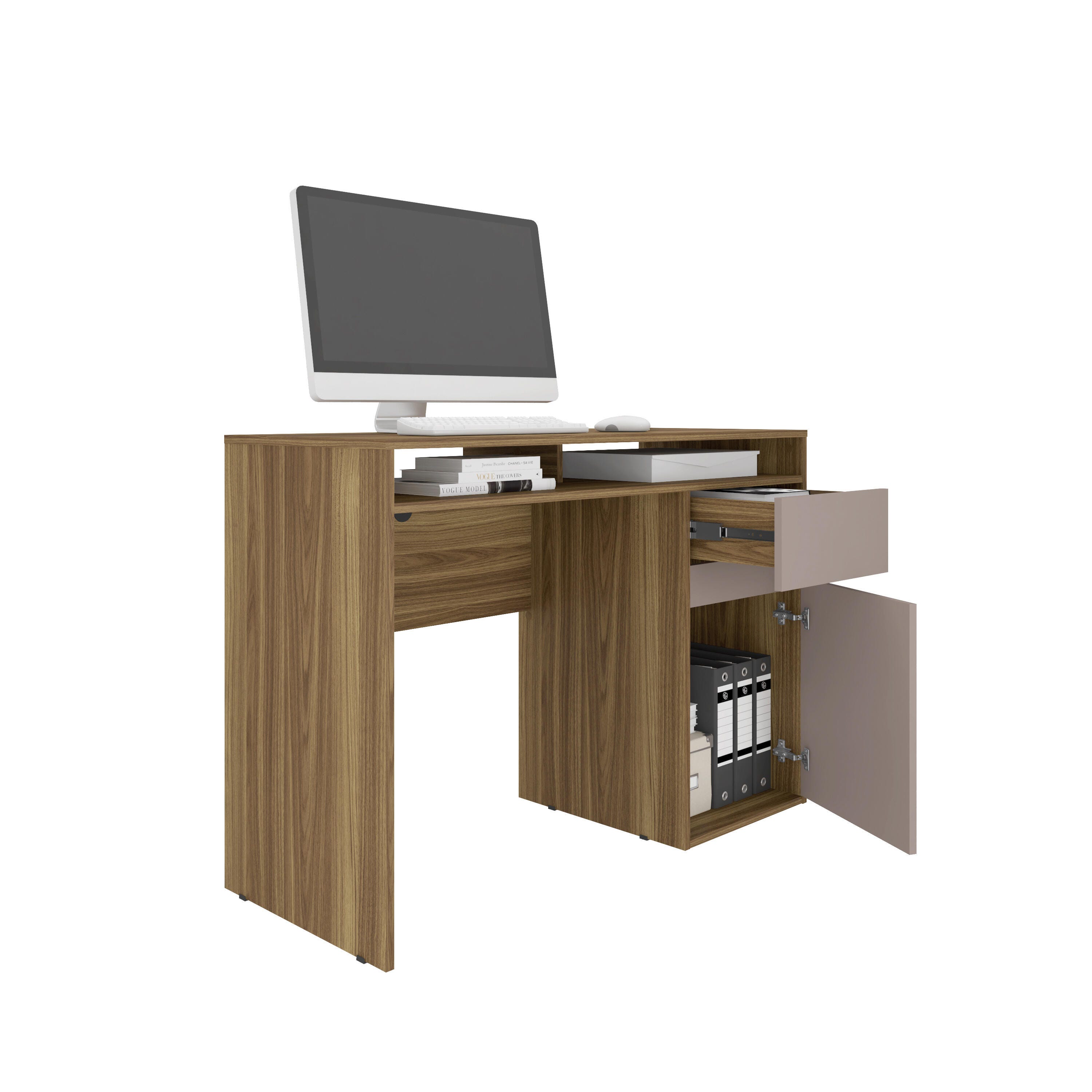 Techni Mobili 43" Workstation Desk with Storage, , large