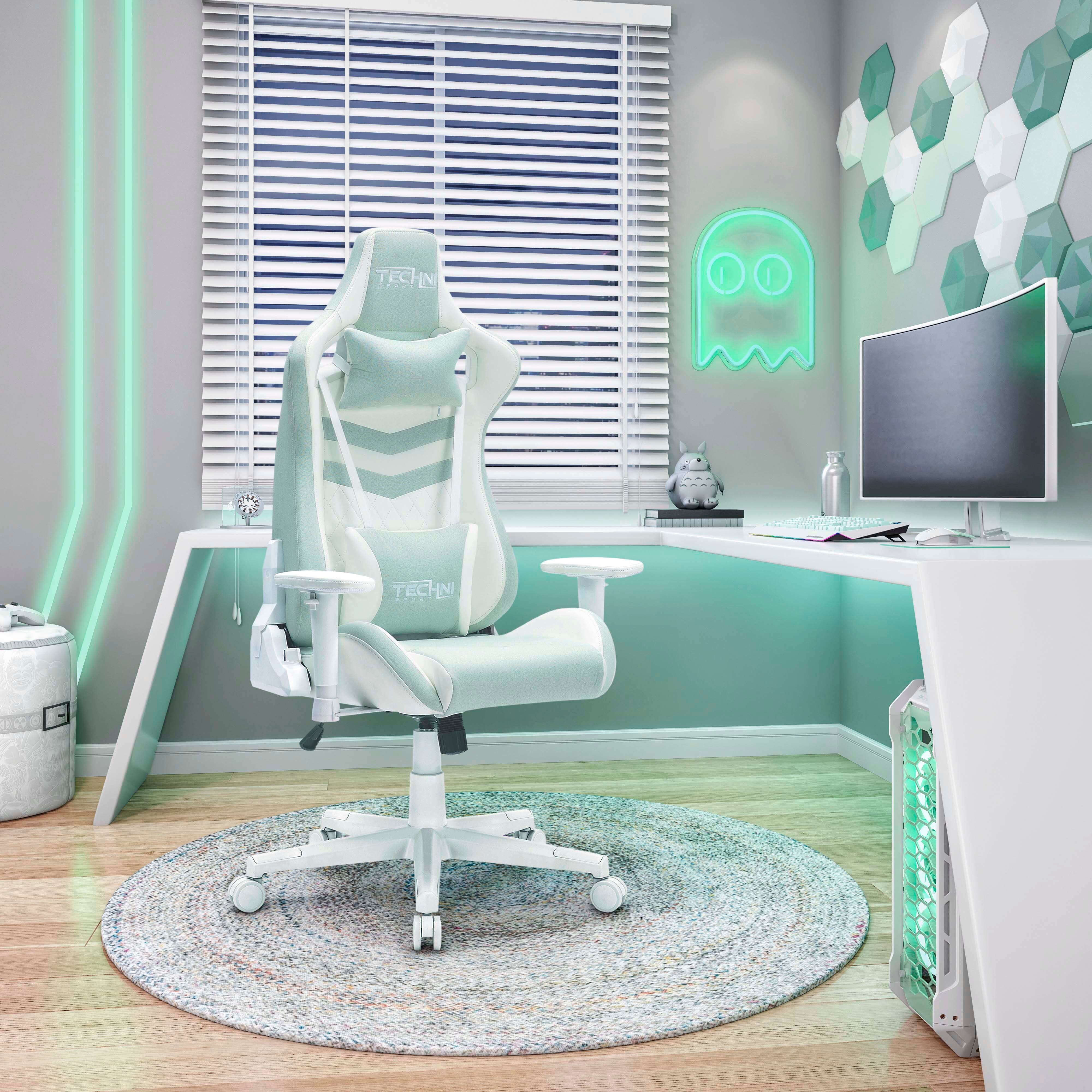 Techni Sport Ergonomic Gaming Chair, Mint, large