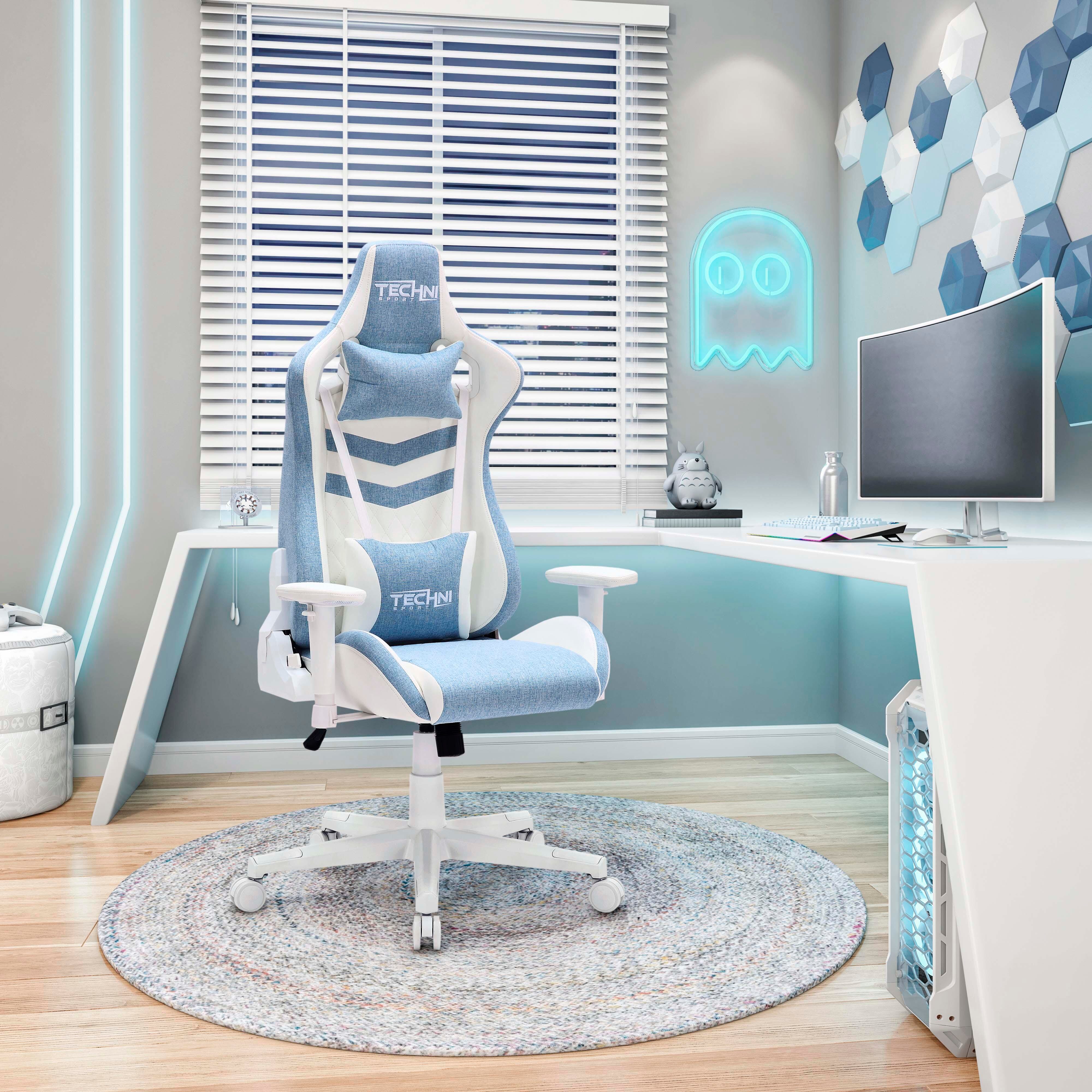 Techni Sport Ergonomic Gaming Chair, Blue, rollover
