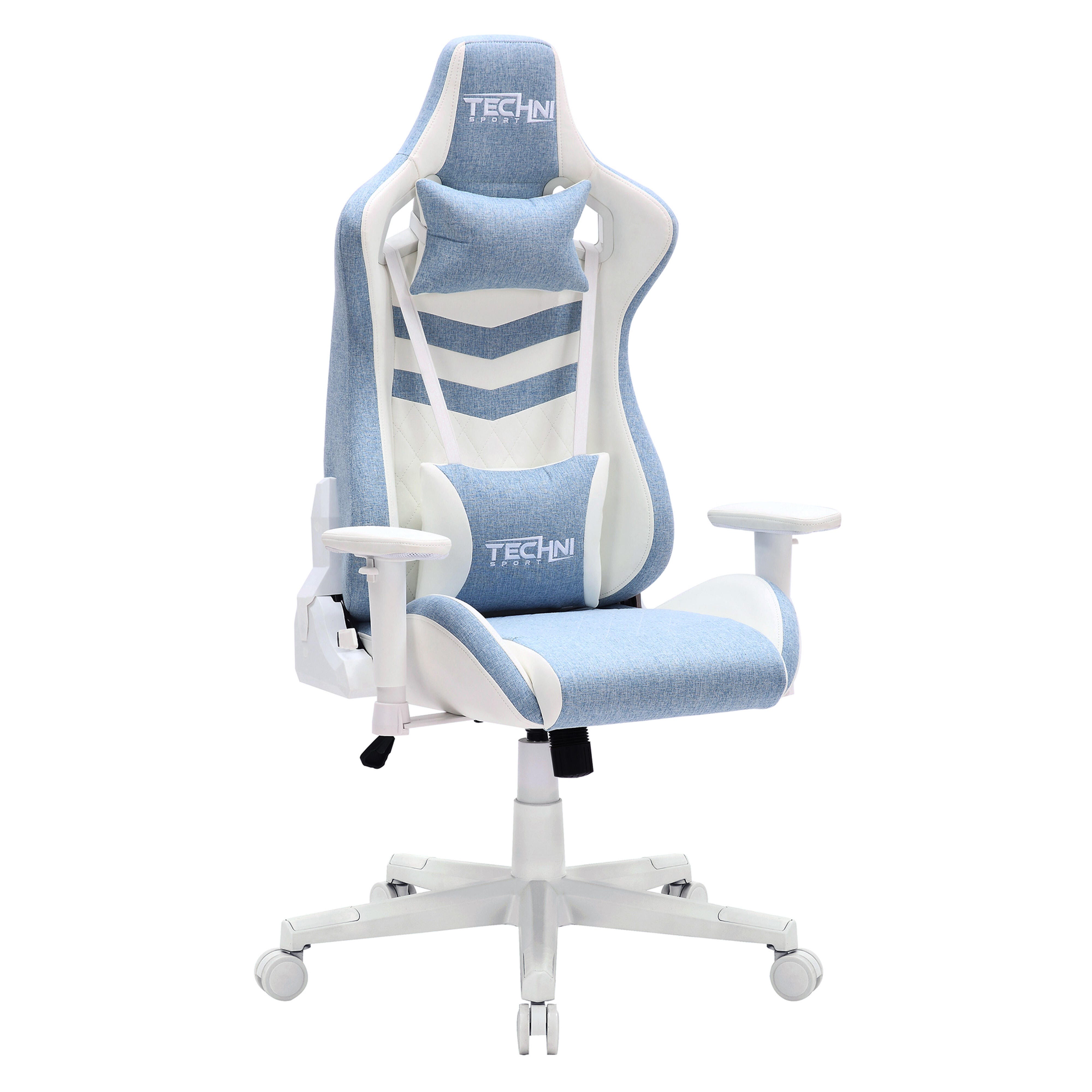 Techni Sport Ergonomic Gaming Chair, Blue, large