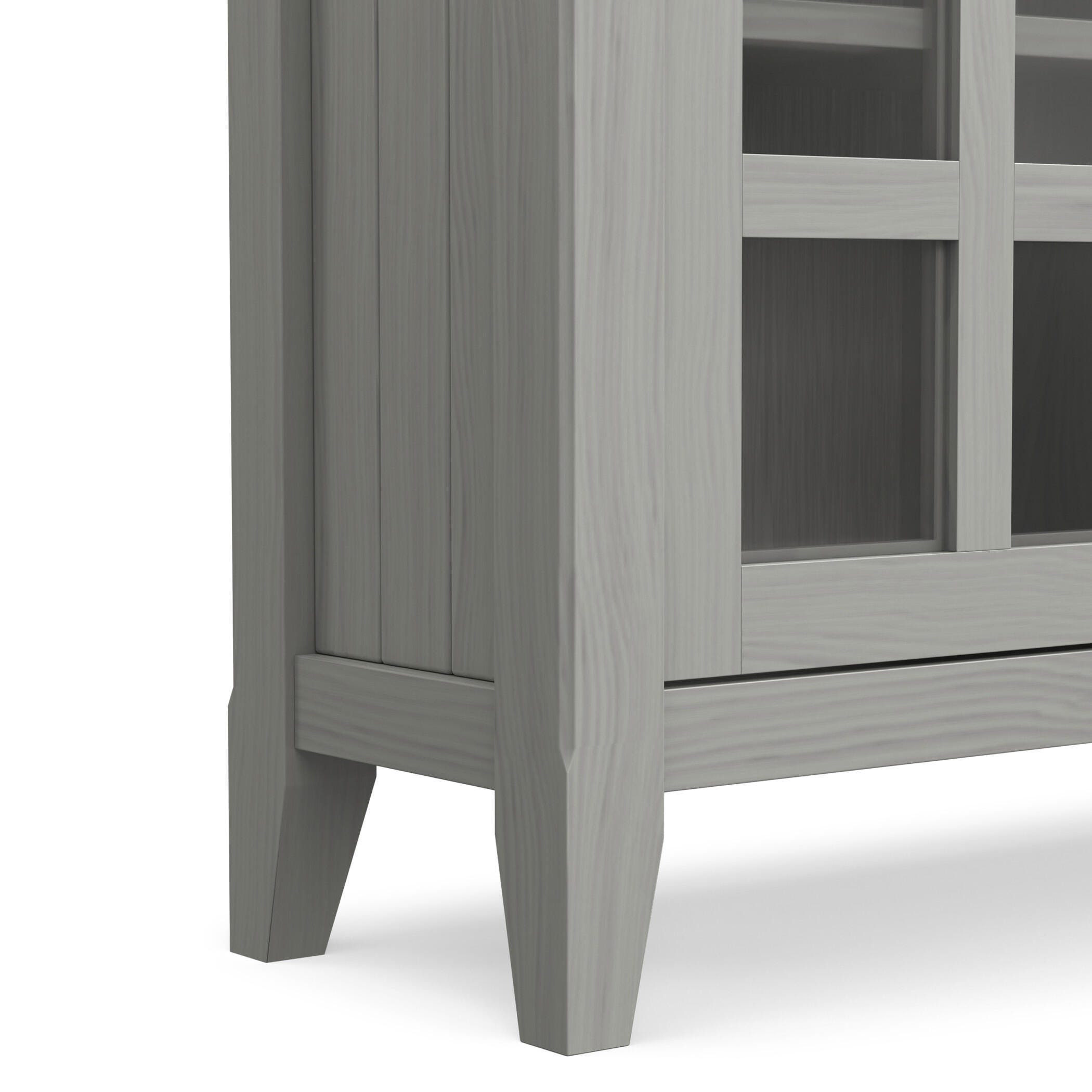 Simpli Home Acadian 36" Accent Cabinet, Fog Gray, large