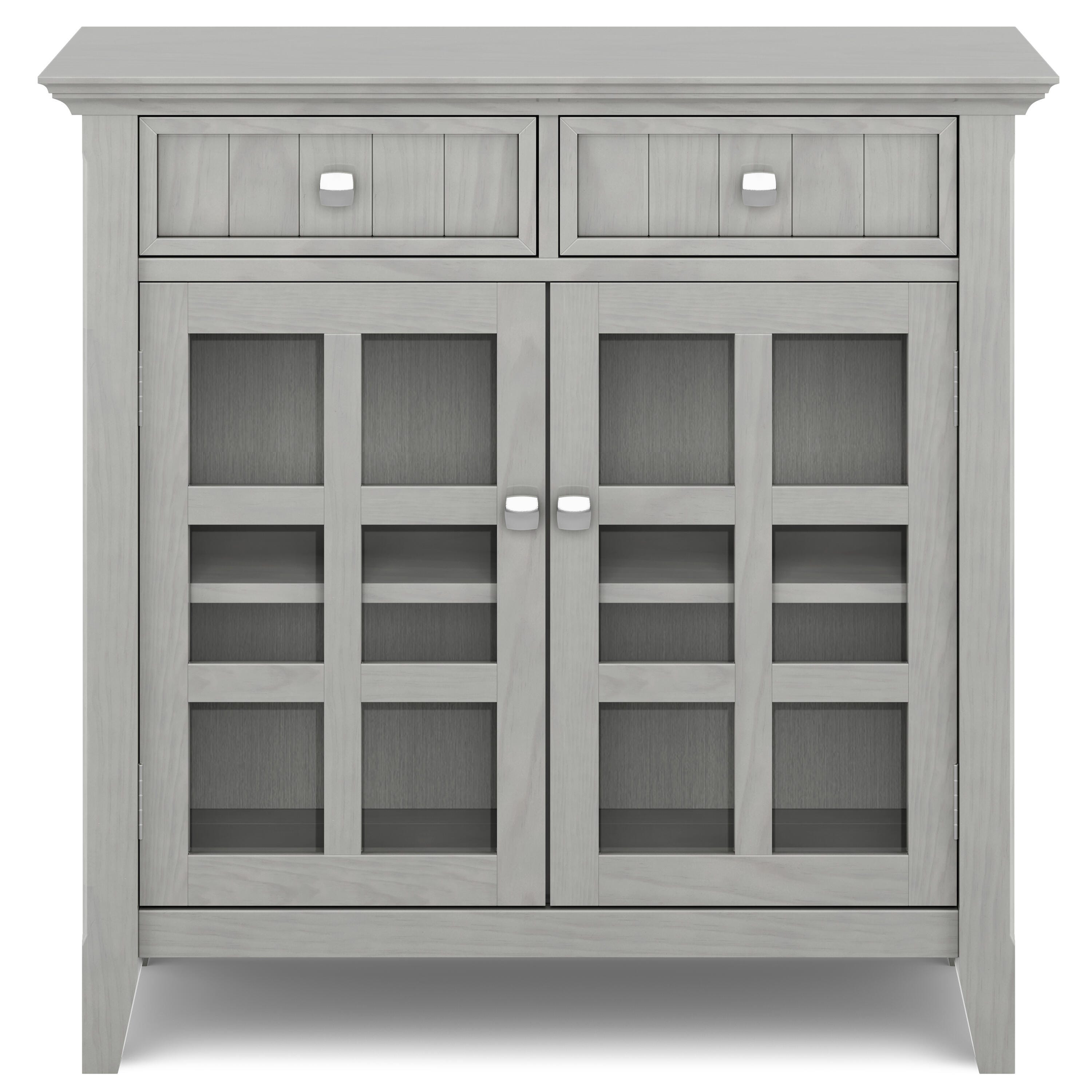 Simpli Home Acadian 36" Accent Cabinet, Fog Gray, large