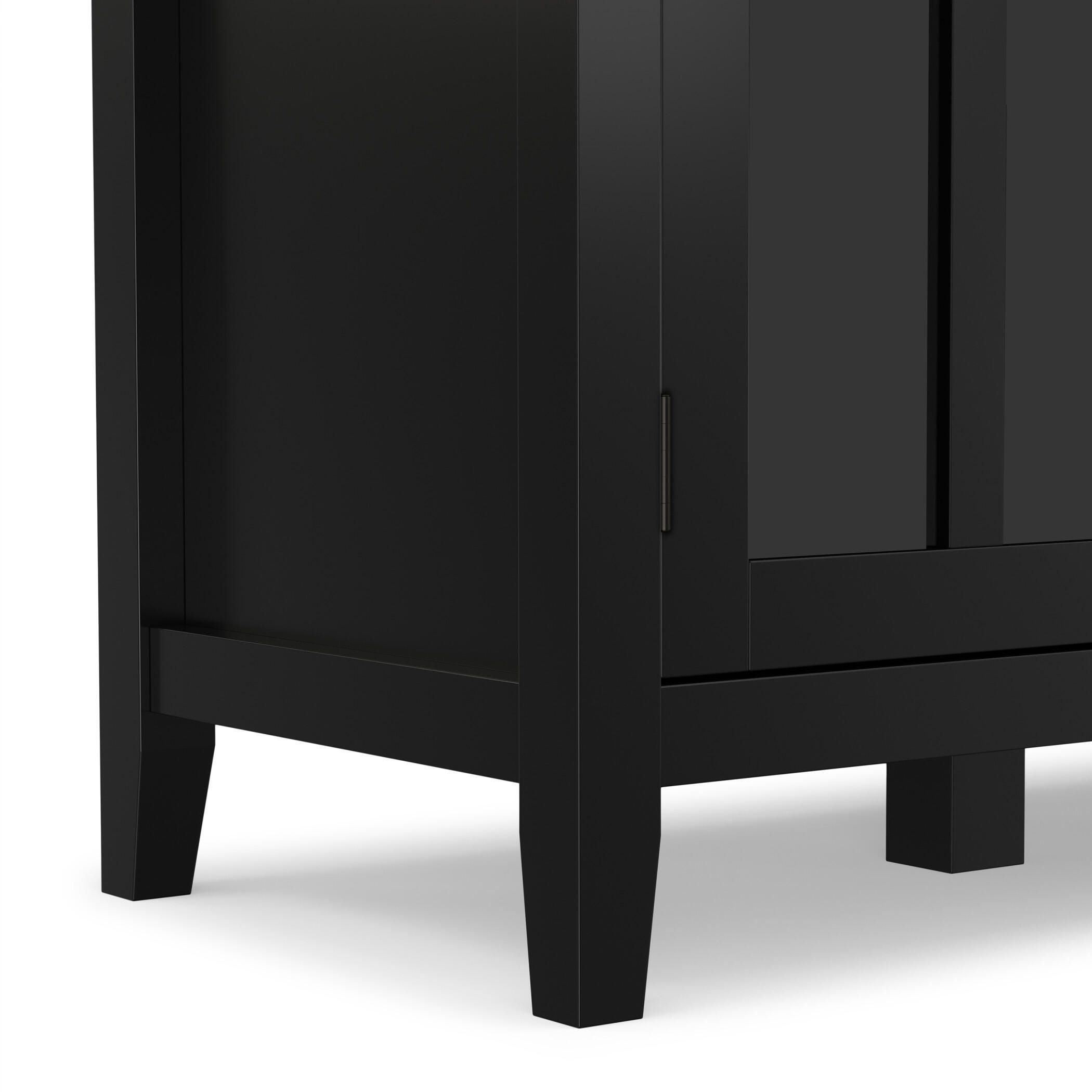 Simpli Home Artisan 66" Accent Cabinet, Black, large