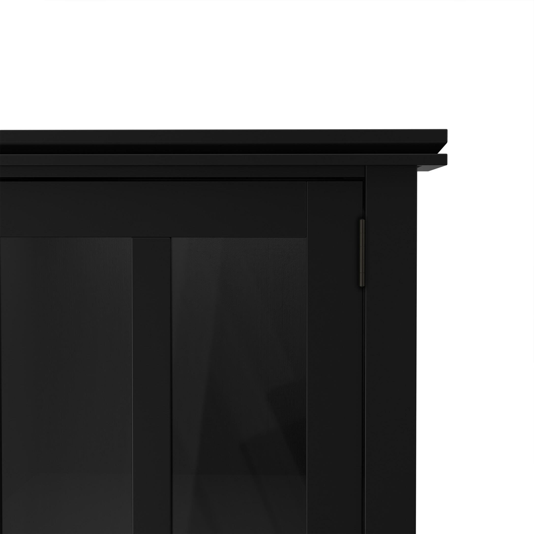 Simpli Home Artisan 66" Accent Cabinet, Black, large