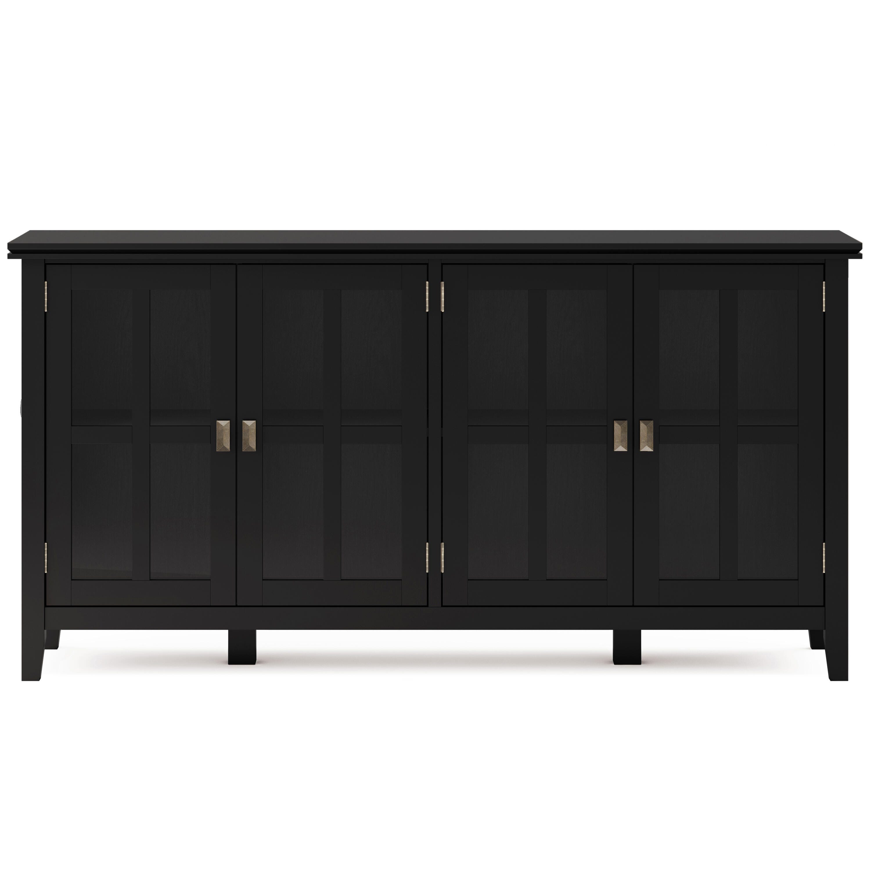 Simpli Home Artisan 66" Accent Cabinet, Black, large