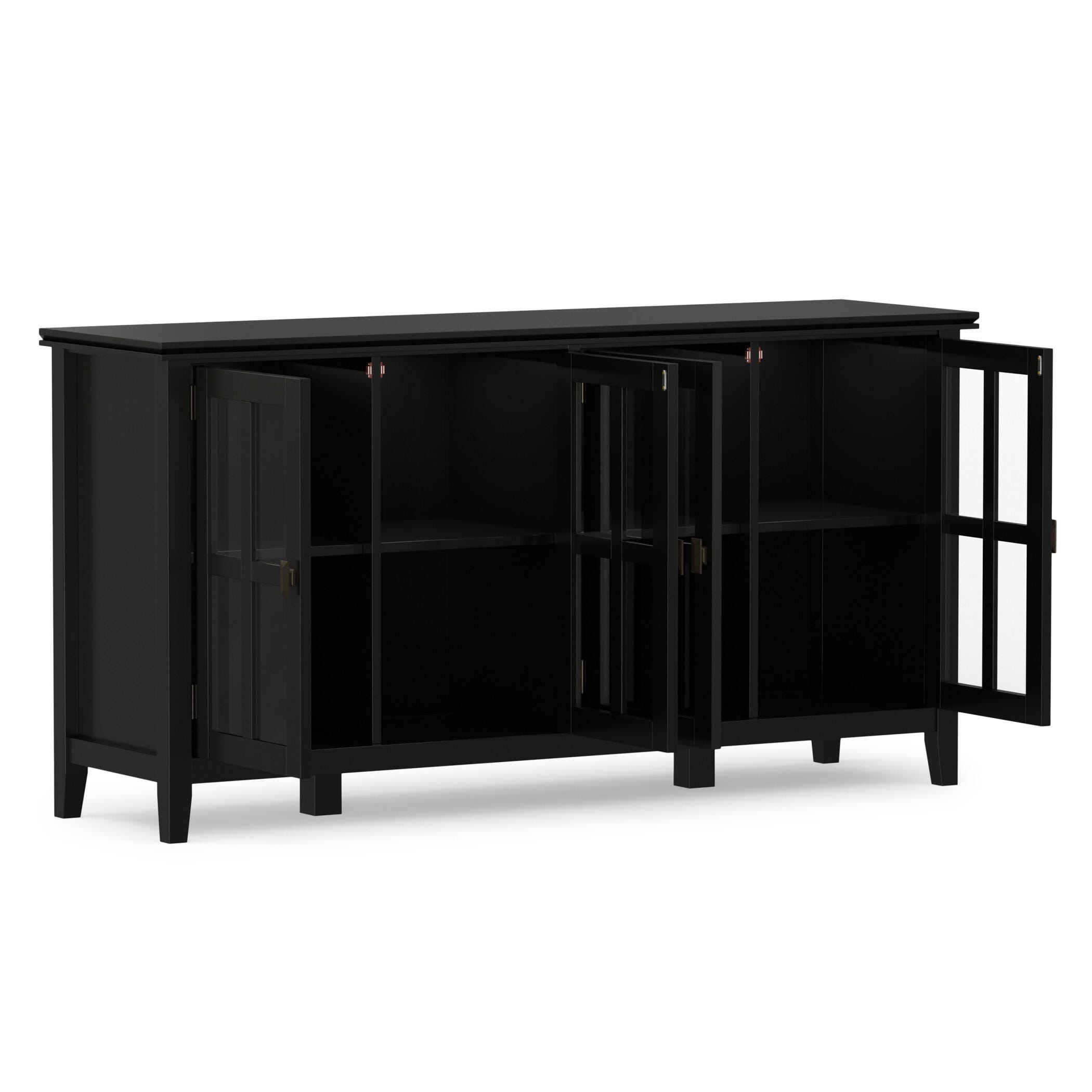 Simpli Home Artisan 66" Accent Cabinet, Black, large