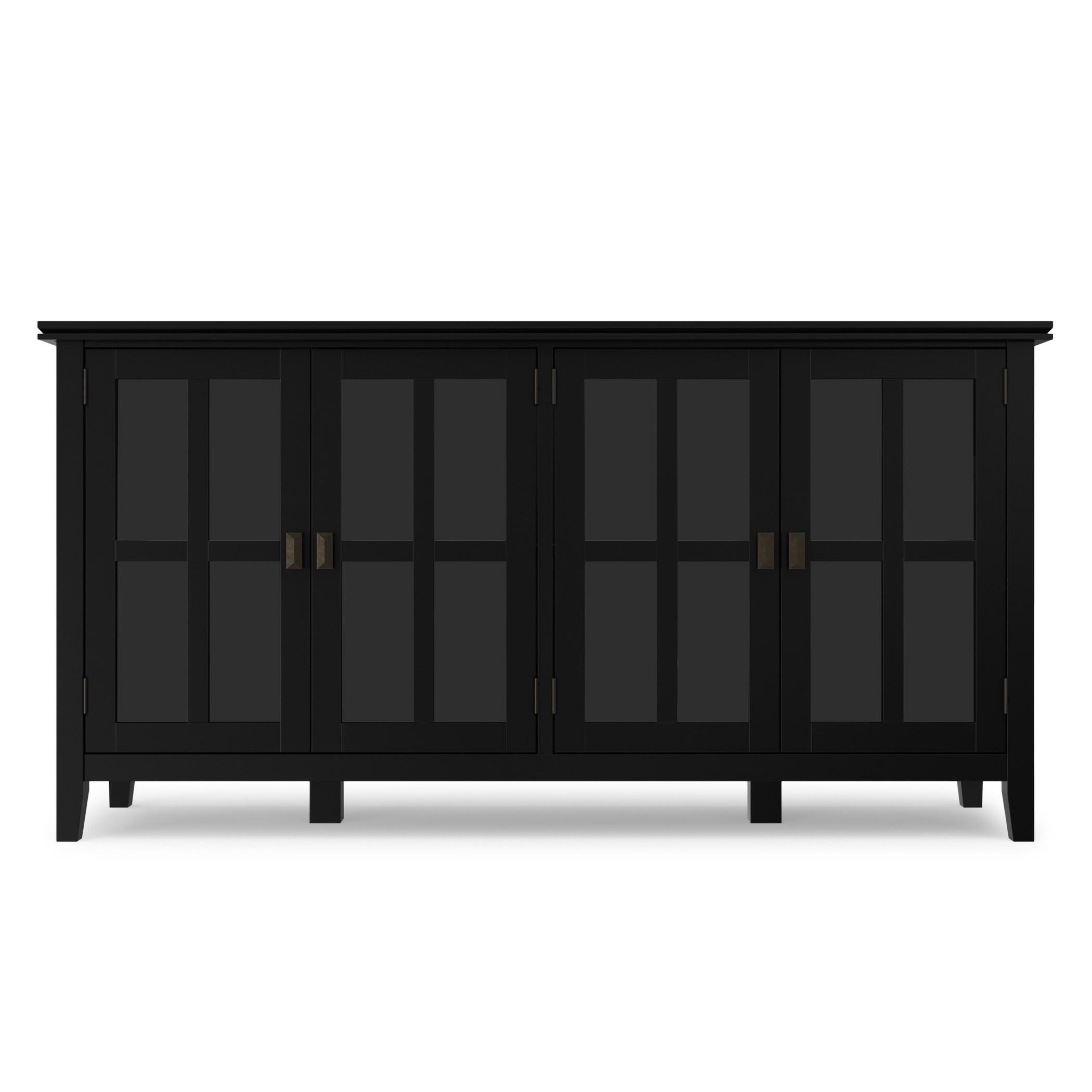Simpli Home Artisan 66" Accent Cabinet, Black, large