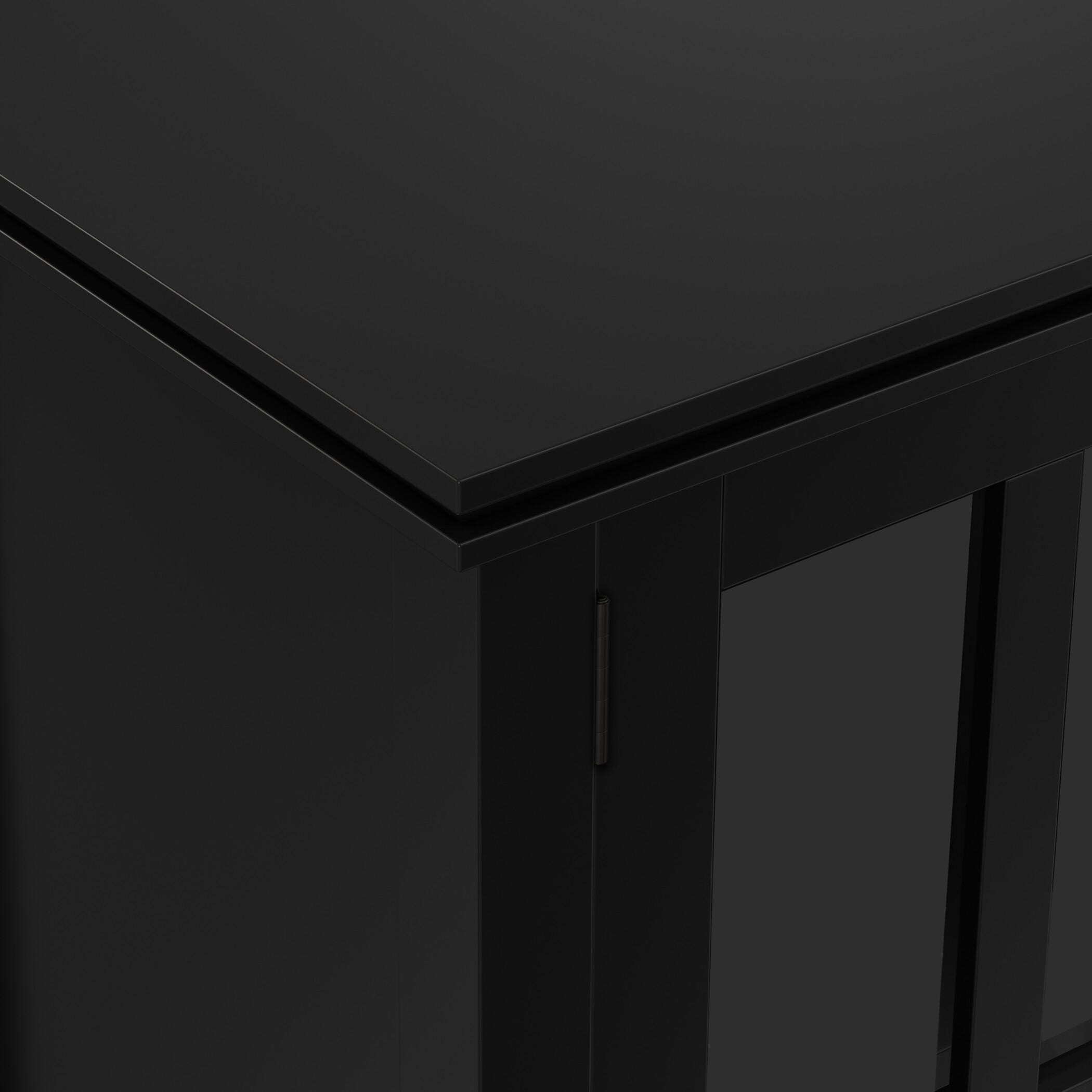 Simpli Home Artisan 66" Accent Cabinet, Black, large