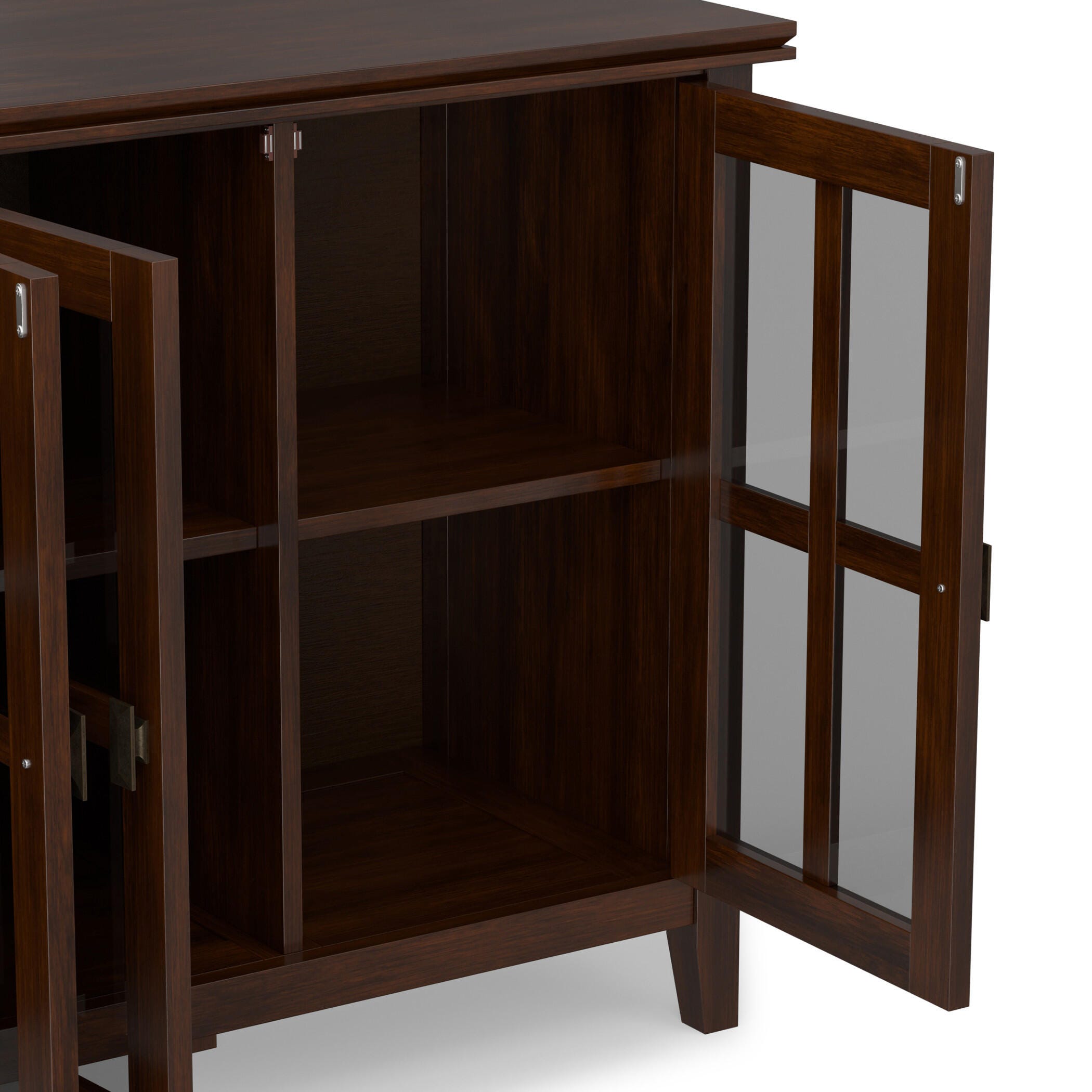 Simpli Home Artisan 66" Accent Cabinet, Russet Brown, large